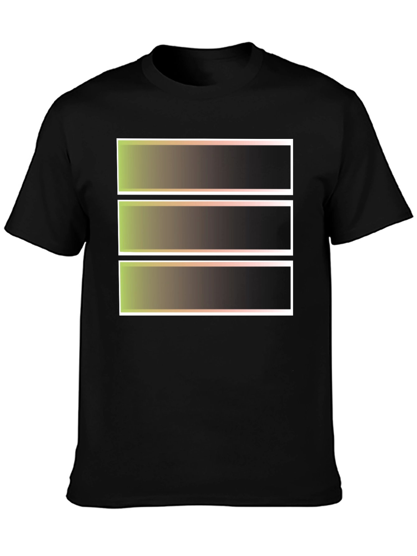 Abstract Graphic Tee - Black Crew Neck T-Shirt