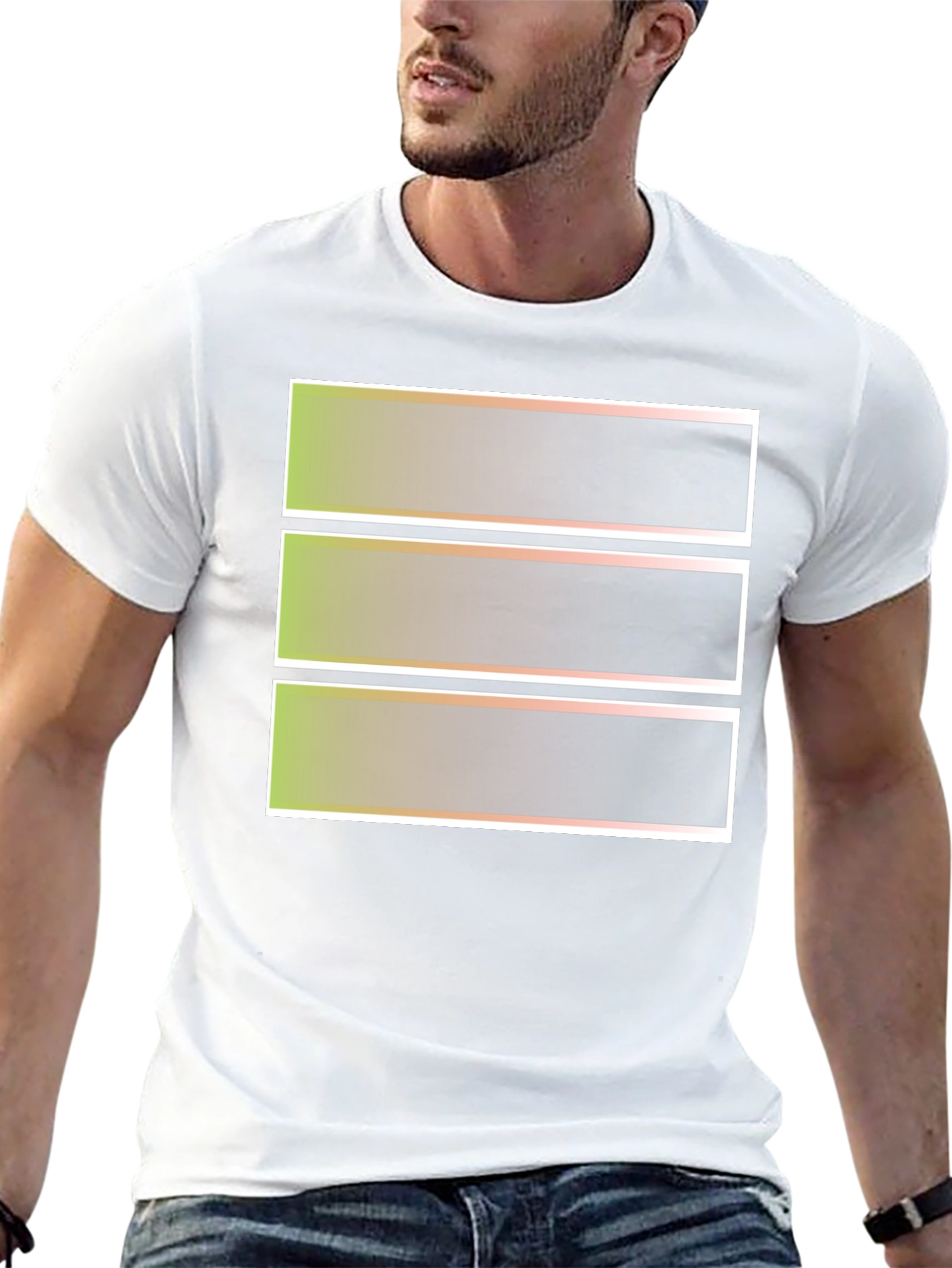 Abstract Graphic Tee - Black Crew Neck T-Shirt