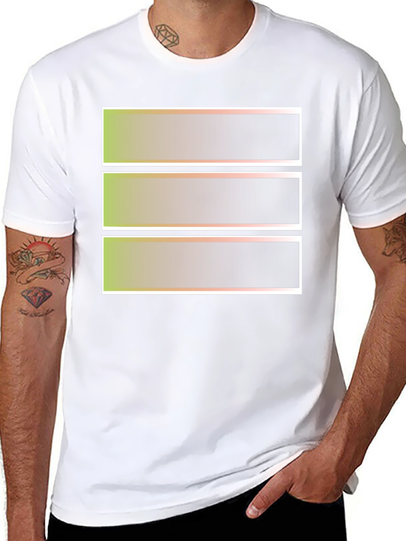 Abstract Graphic Tee - Black Crew Neck T-Shirt