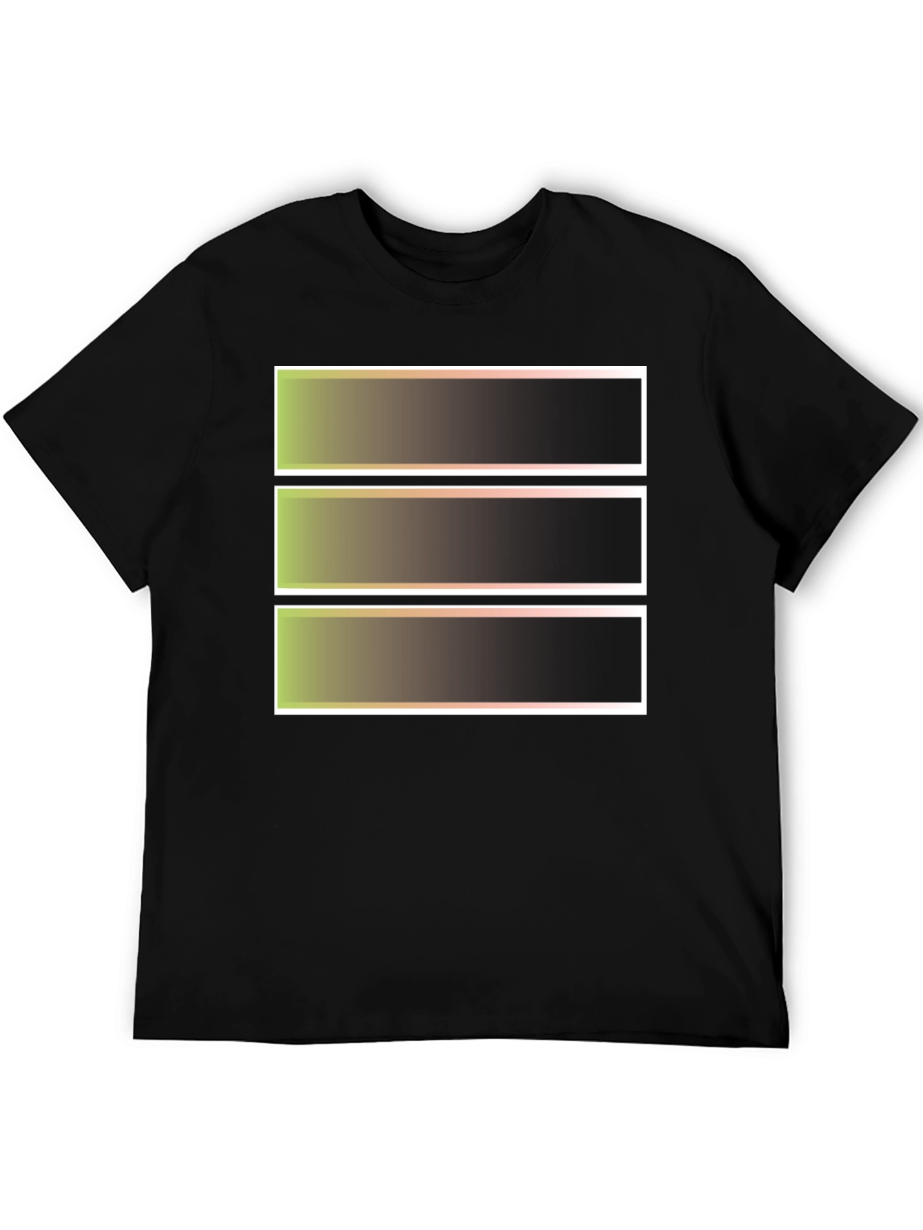 Abstract Graphic Tee - Black Crew Neck T-Shirt