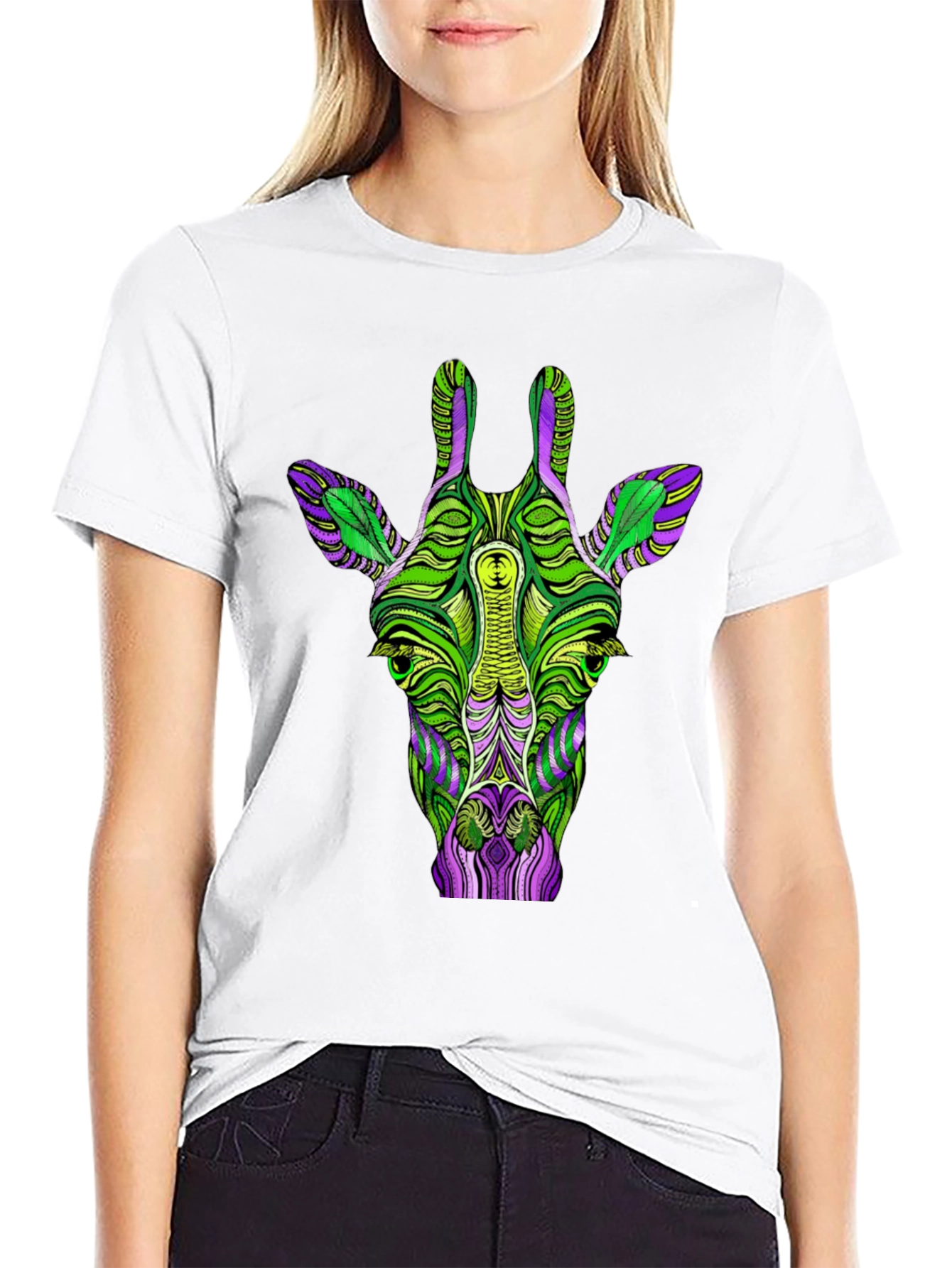 Psychedelic Giraffe Graphic T-Shirt