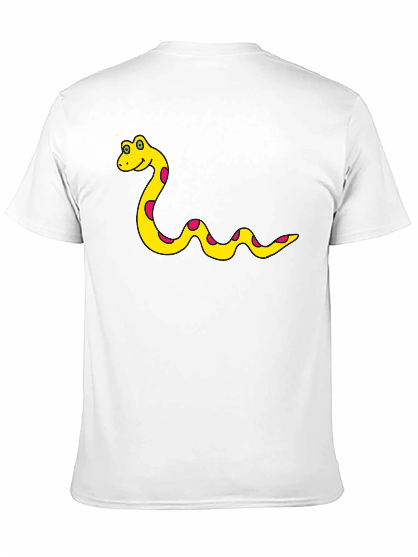 Cartoon Snake T-Shirt - Black Cotton Tee