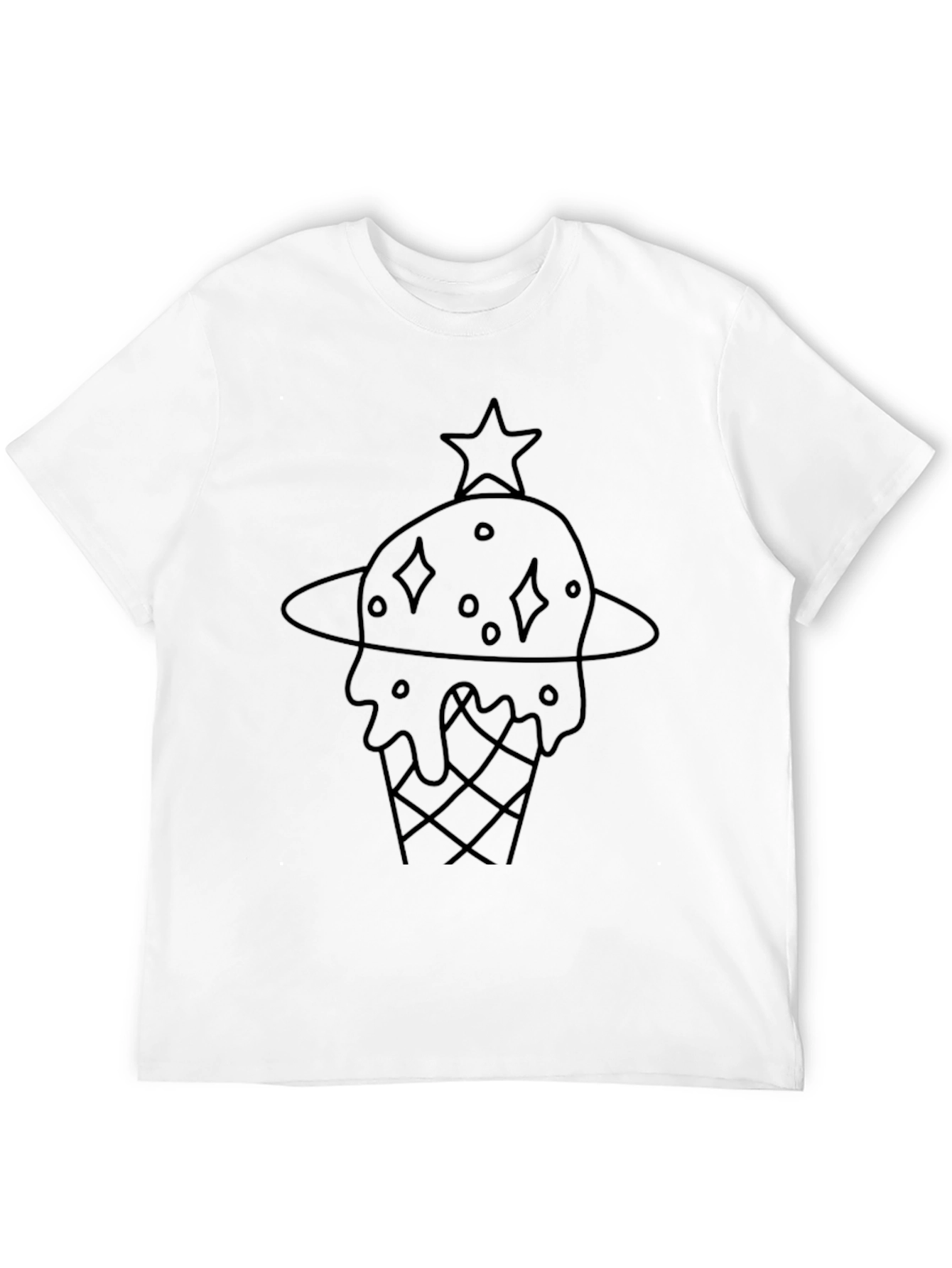 Ice Cream Planet Graphic Tee - Black