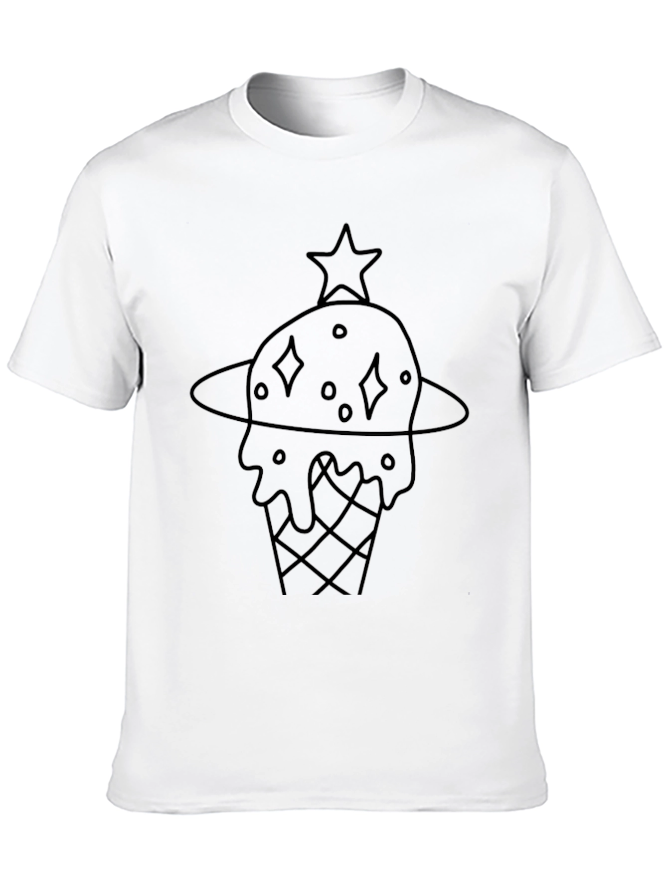 Ice Cream Planet Graphic Tee - Black