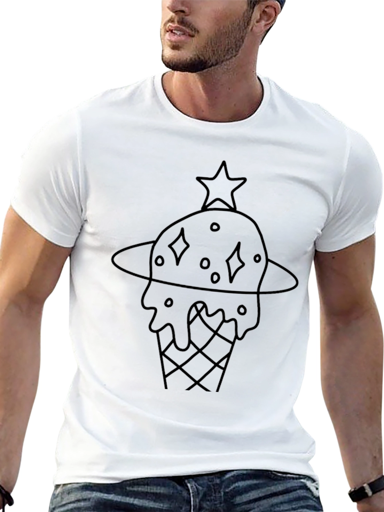 Ice Cream Planet Graphic Tee - Black