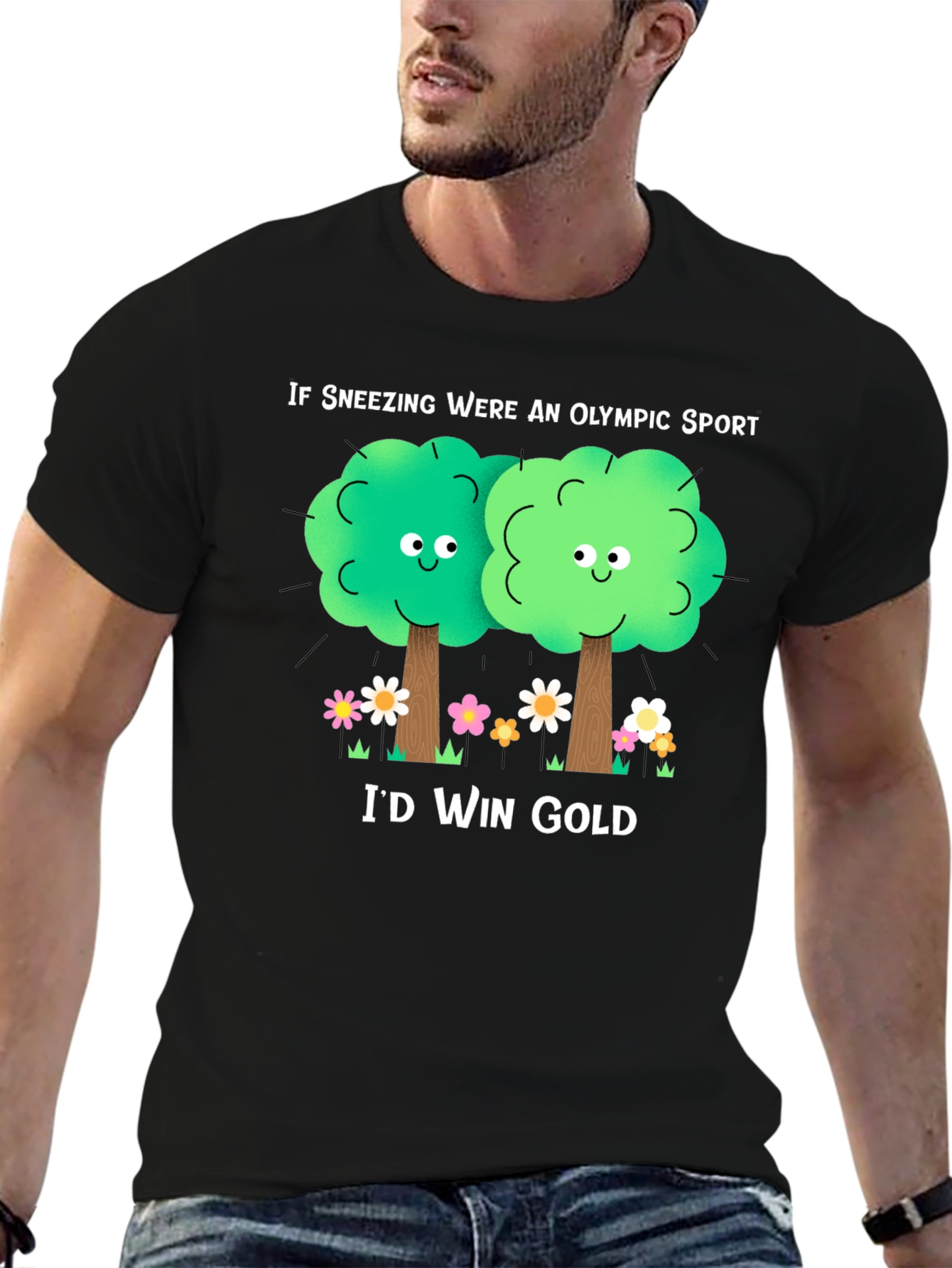 Funny Allergy Season T-Shirt: If Sneezing Olympic Sport