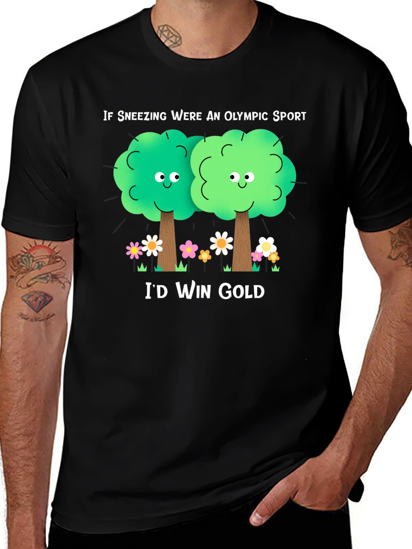 Funny Allergy Season T-Shirt: If Sneezing Olympic Sport