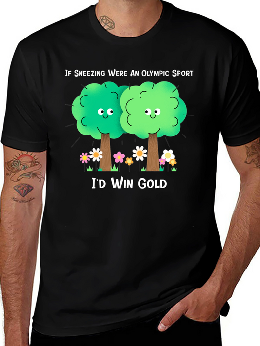 Funny Allergy Season T-Shirt: If Sneezing Olympic Sport