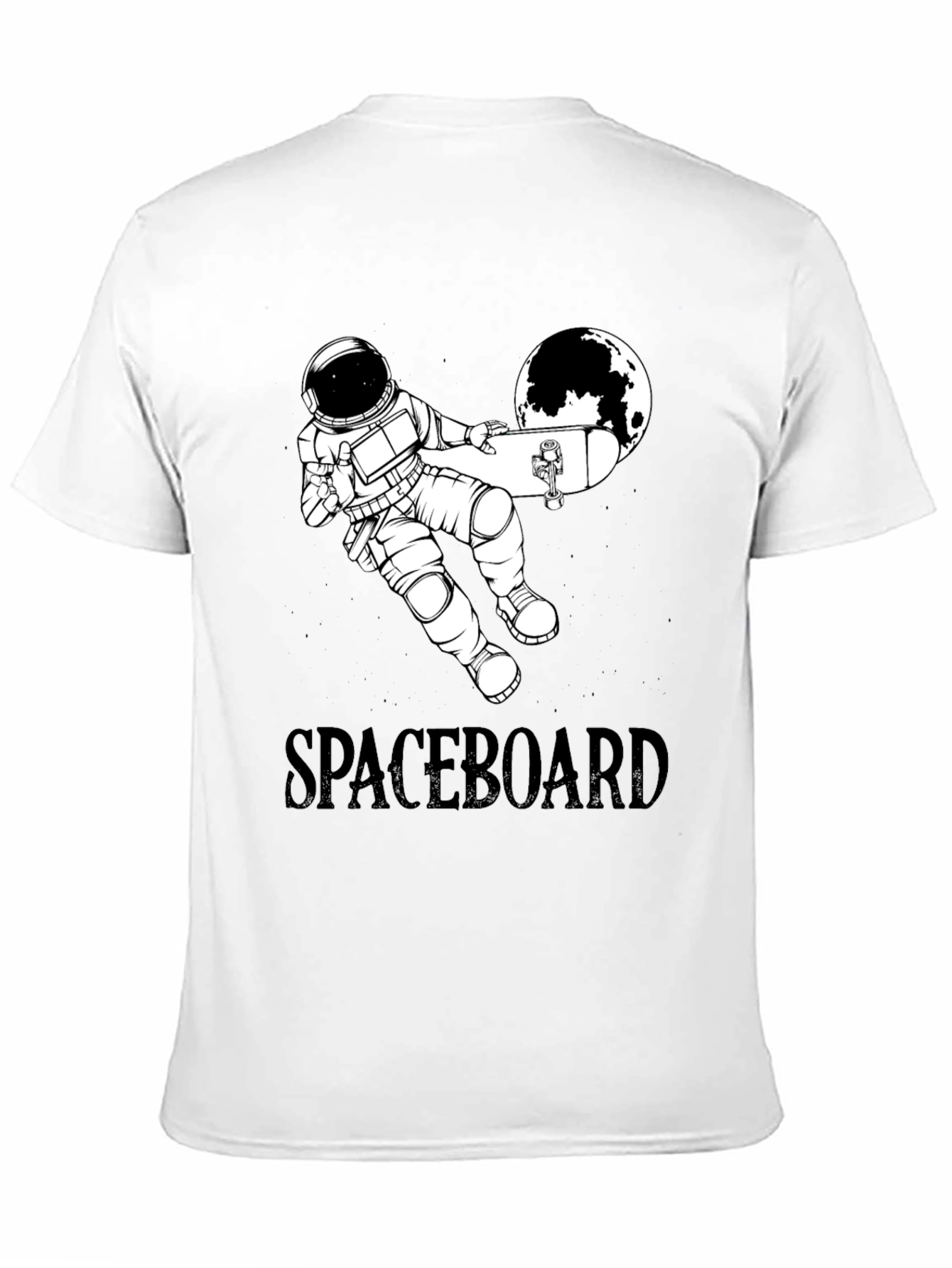 Spaceboard T-Shirt - Astronaut Skateboard Design