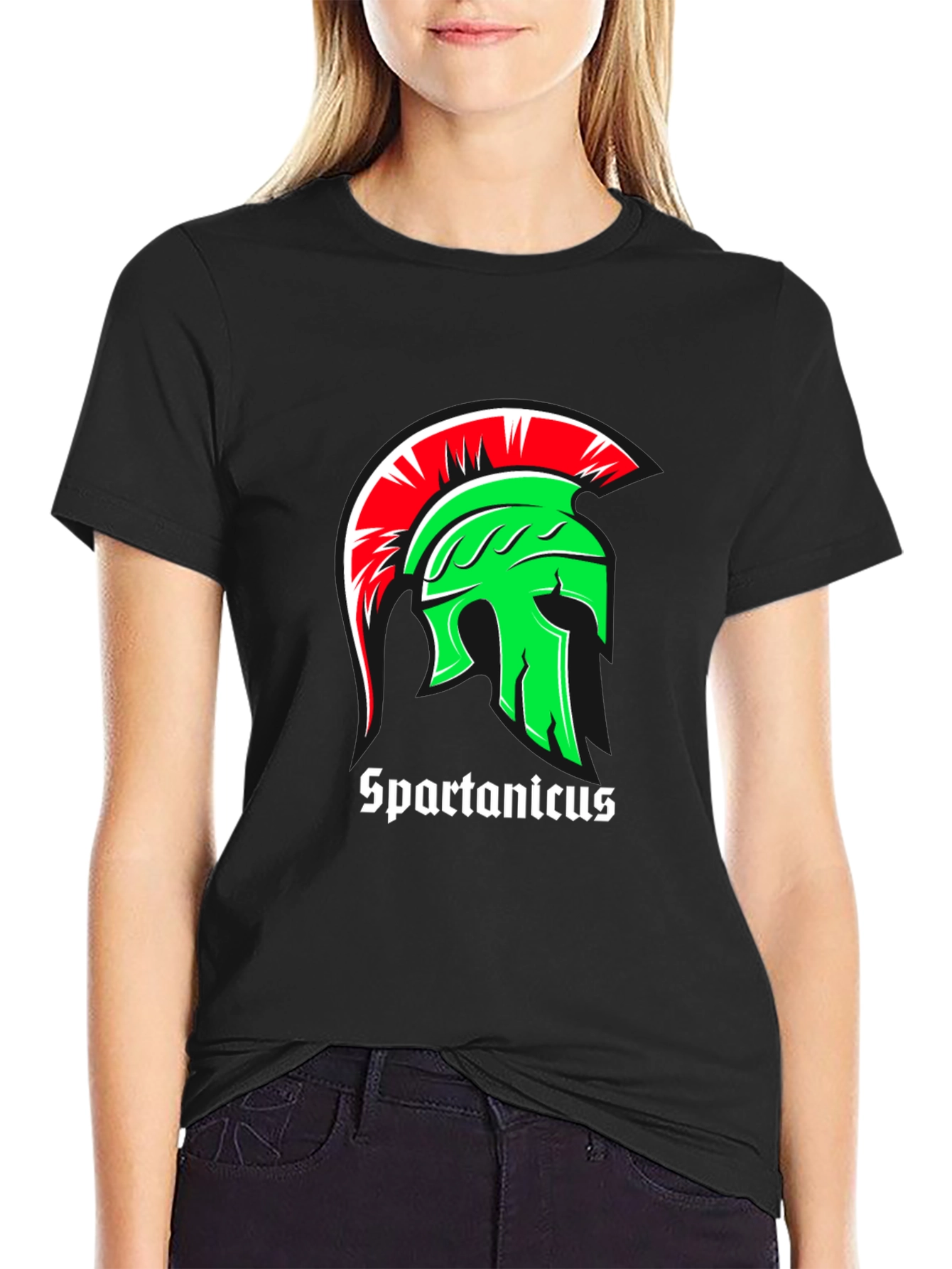 Spartanicus Helmet Graphic Black T-Shirt