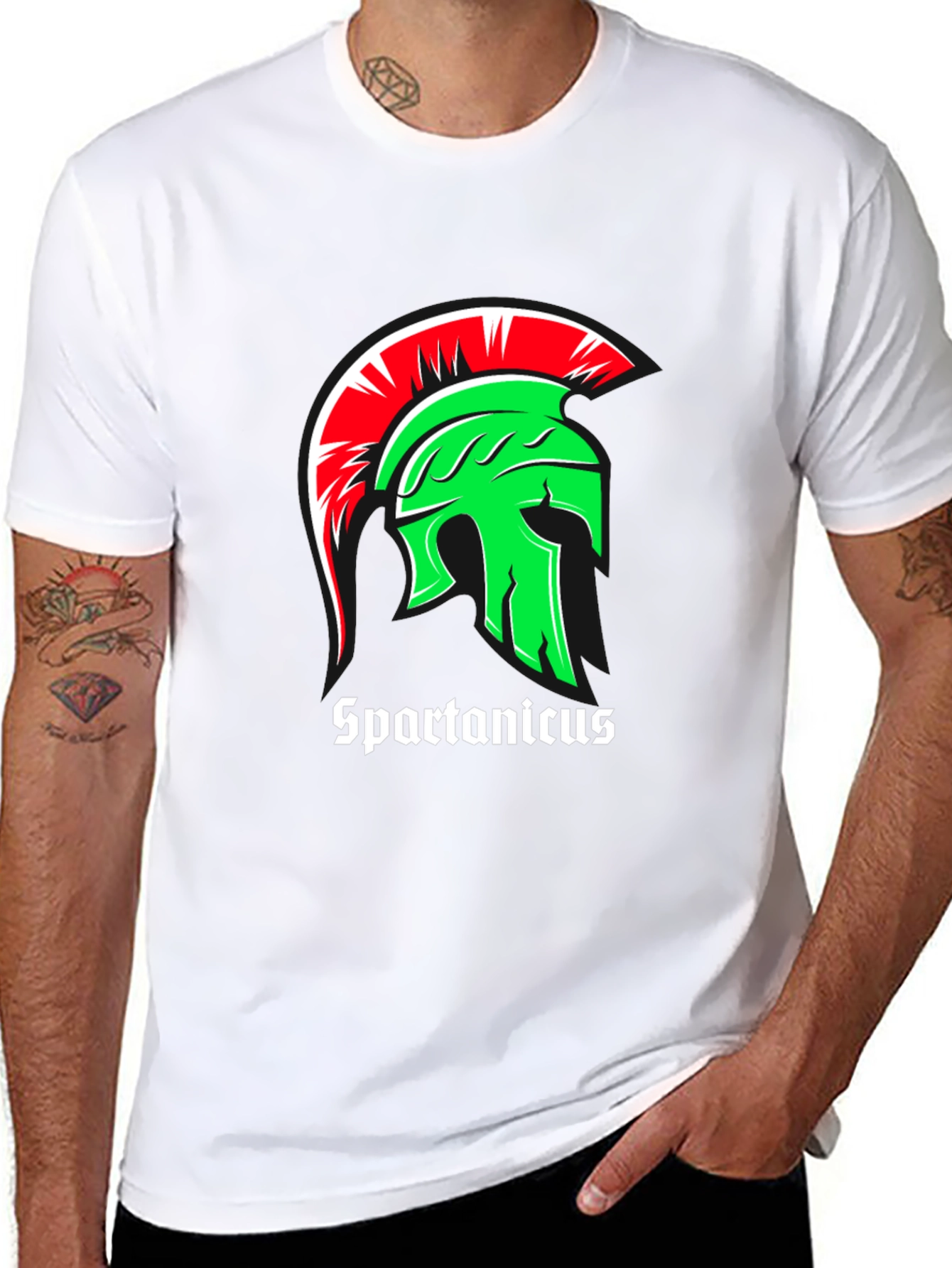 Spartanicus Helmet Graphic Black T-Shirt