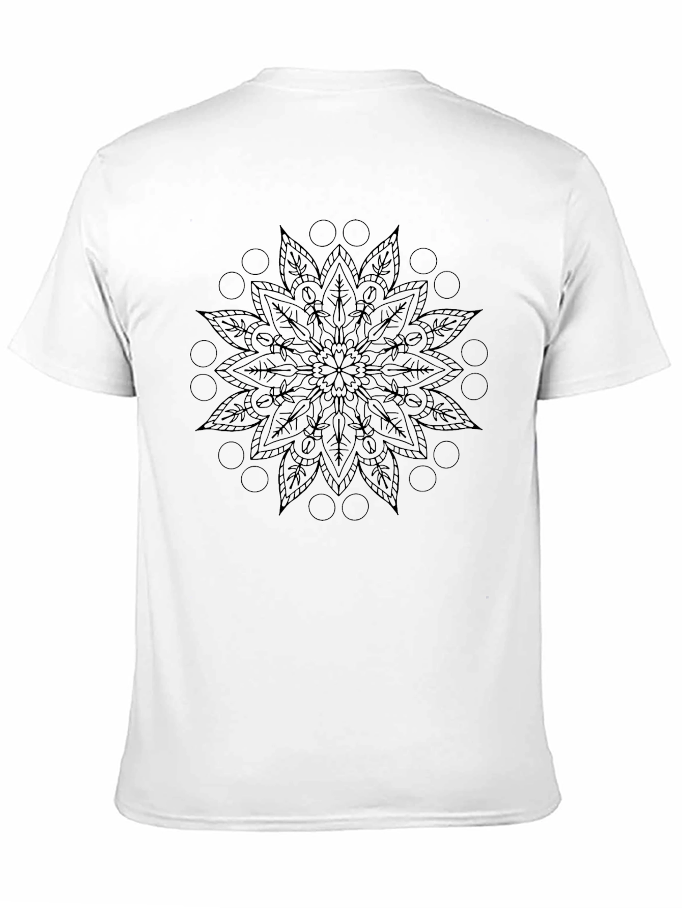 Mens Black Mandala Graphic T-Shirt
