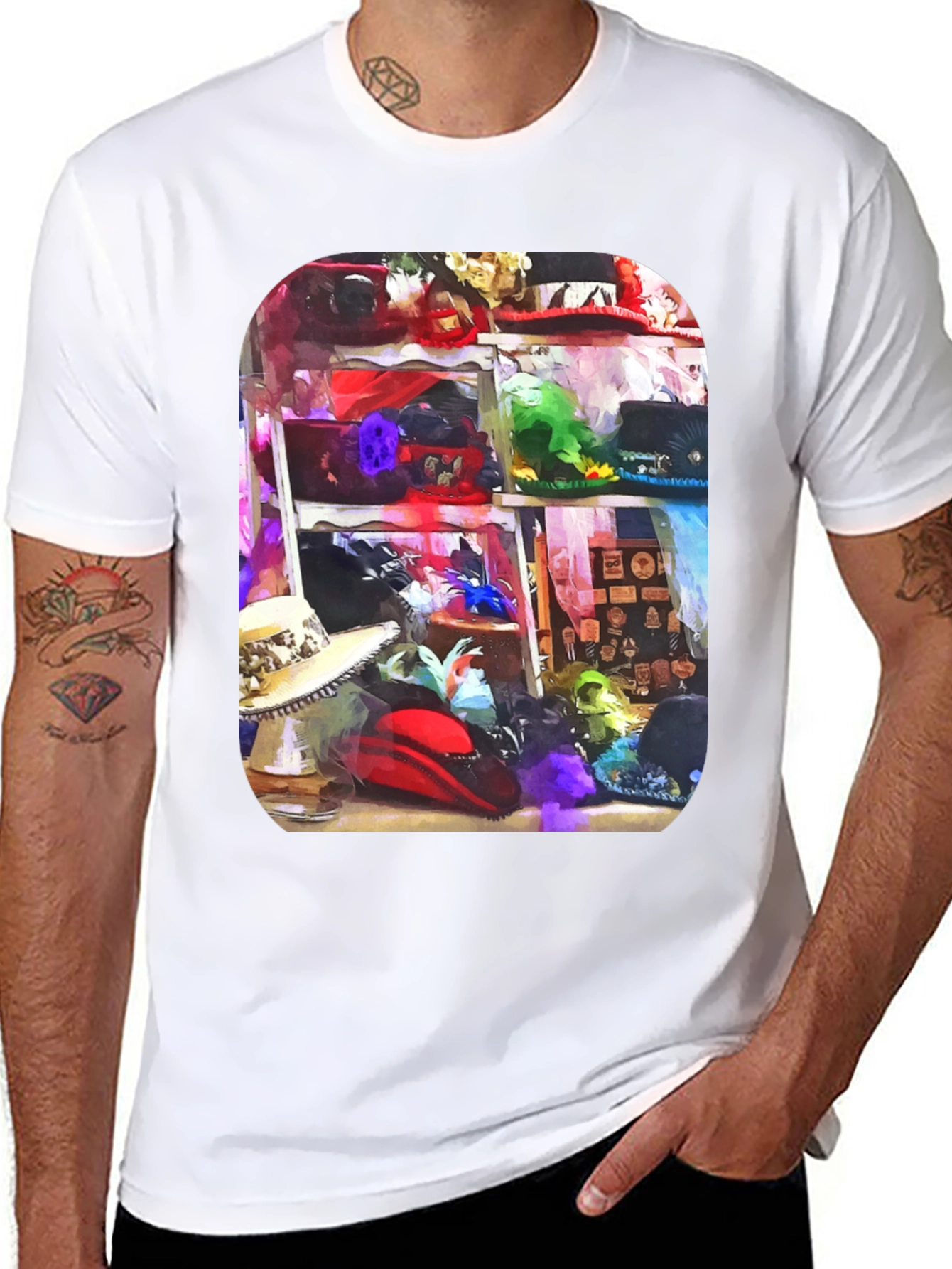 Hats Galore Mens Black T-Shirt