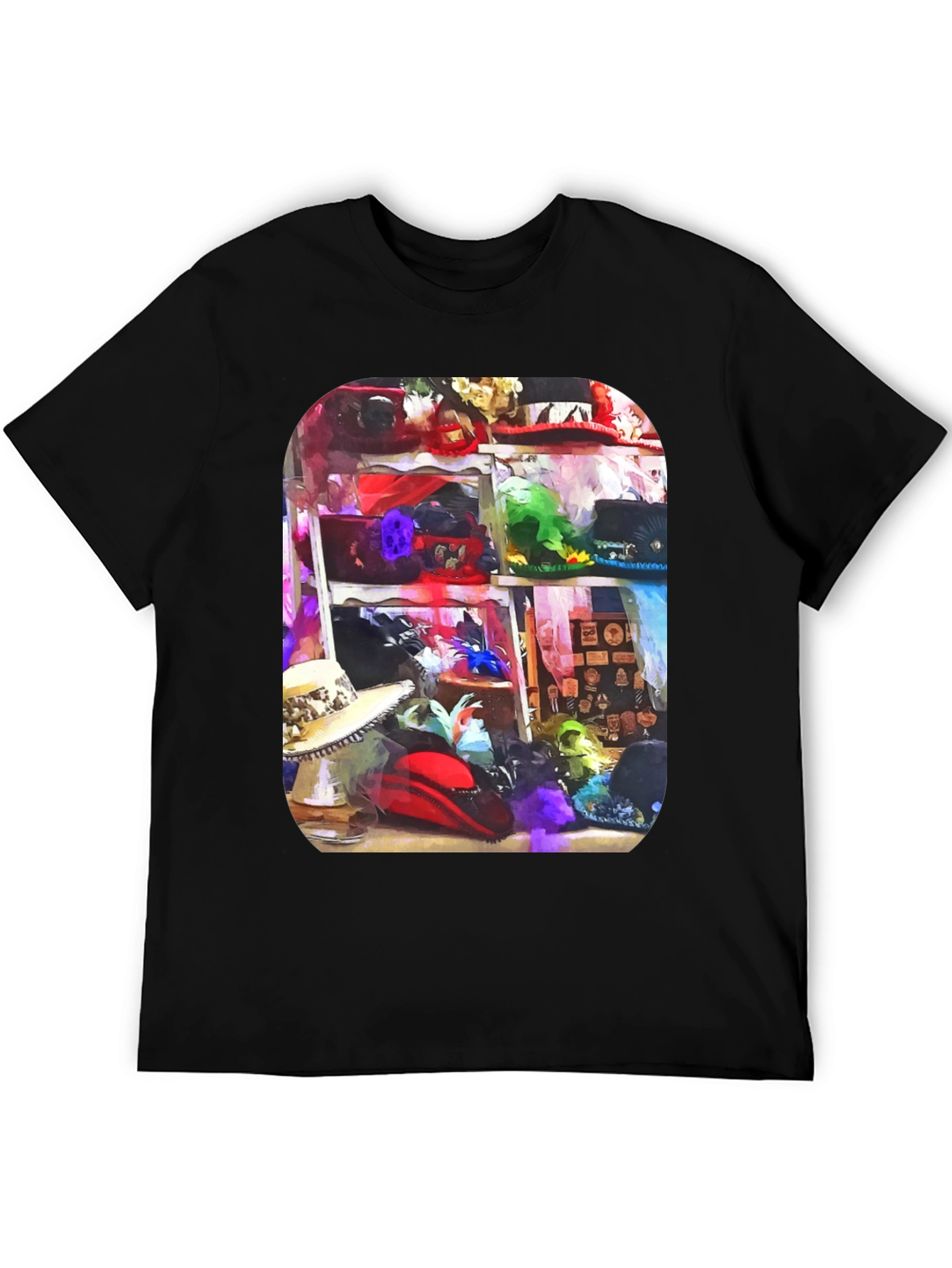 Hats Galore Mens Black T-Shirt