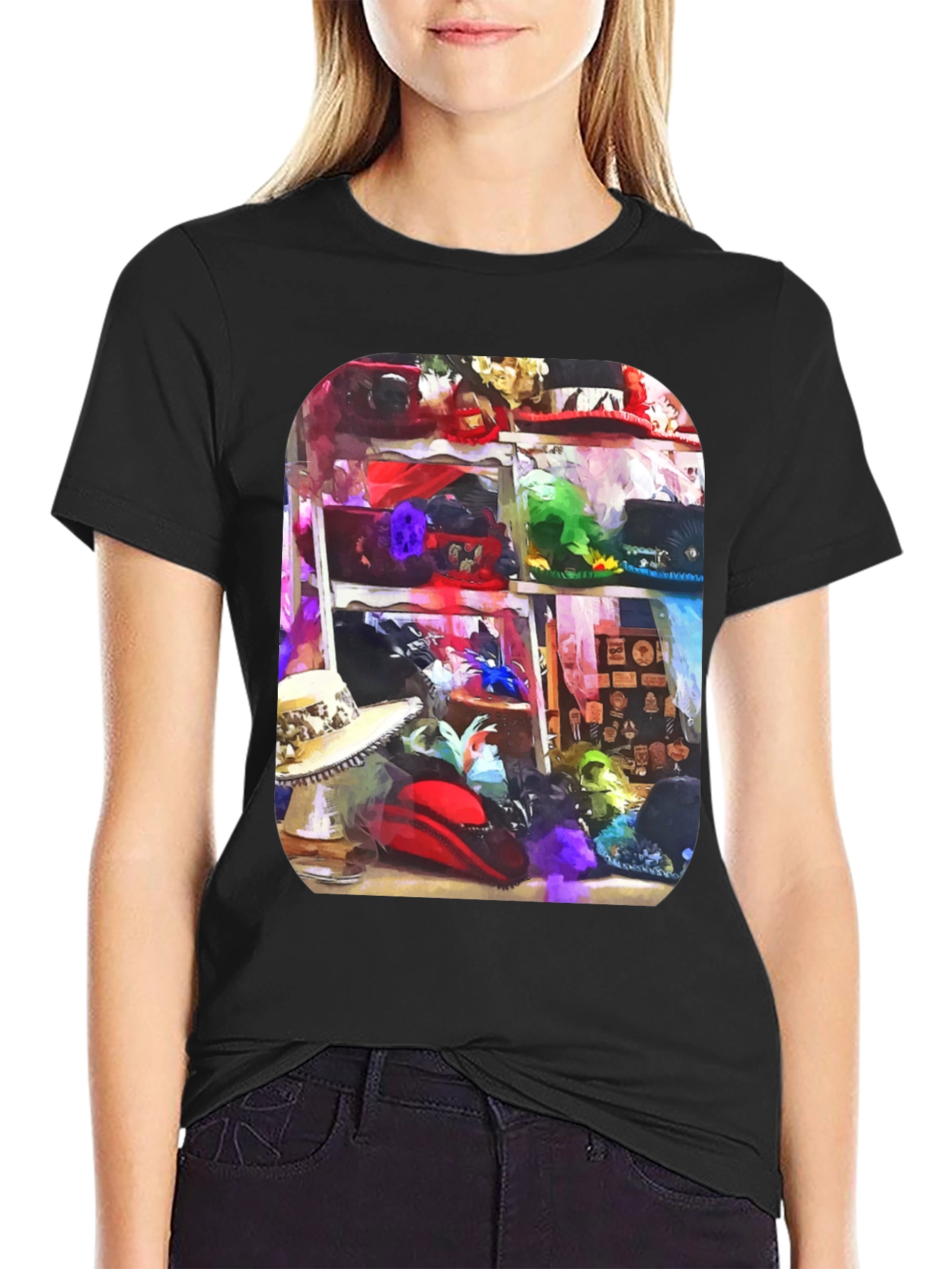 Hats Galore Mens Black T-Shirt