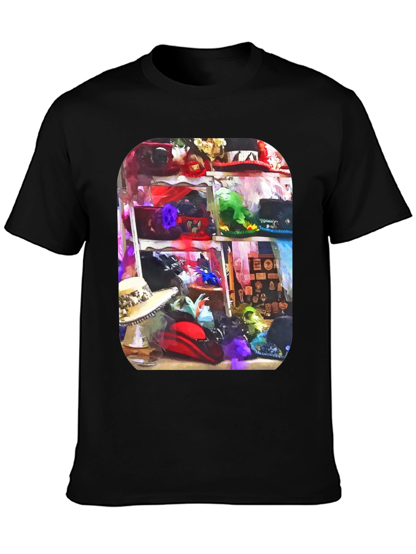 Hats Galore Mens Black T-Shirt
