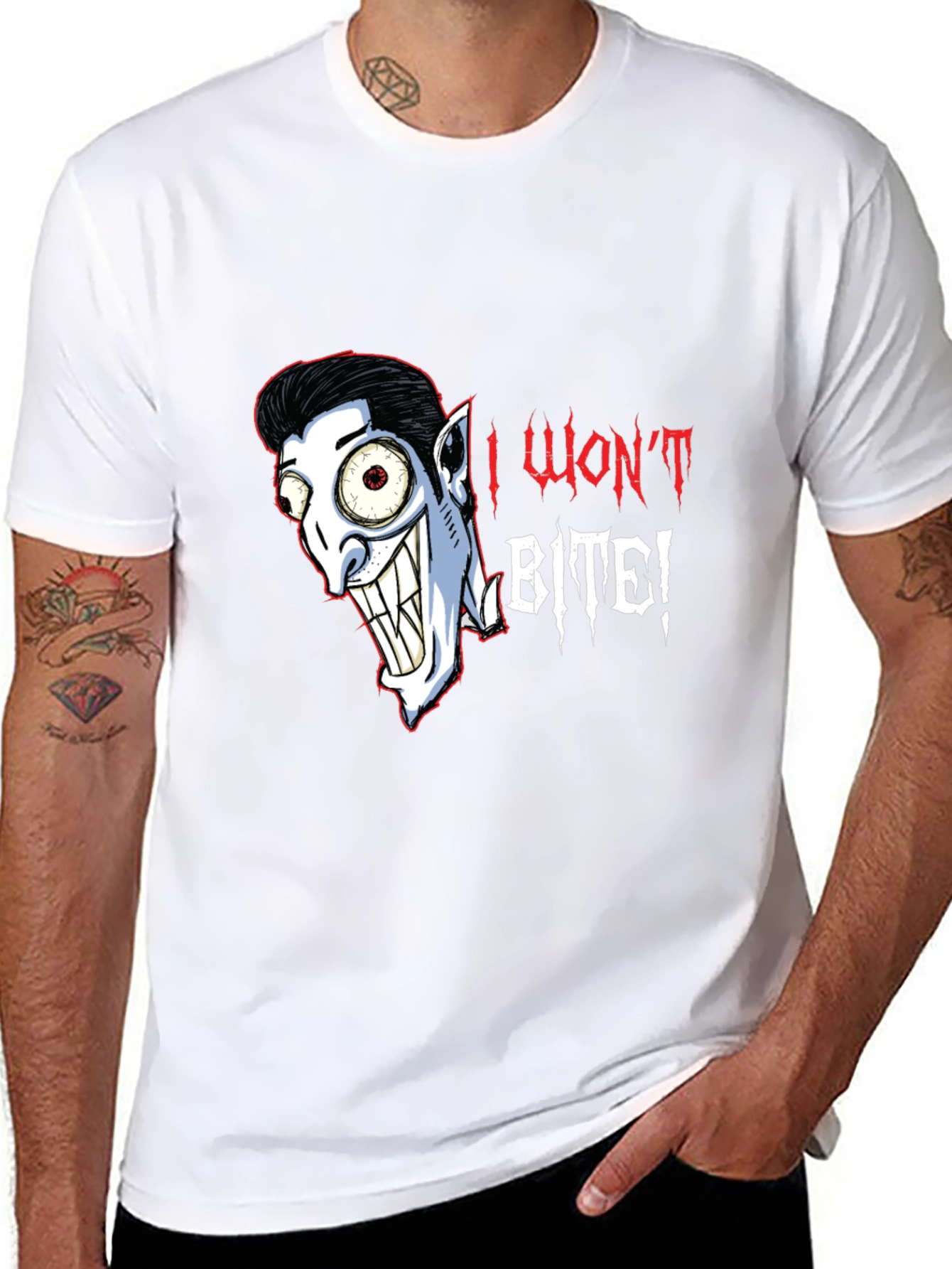 I Wont Bite Vampire Graphic T-Shirt