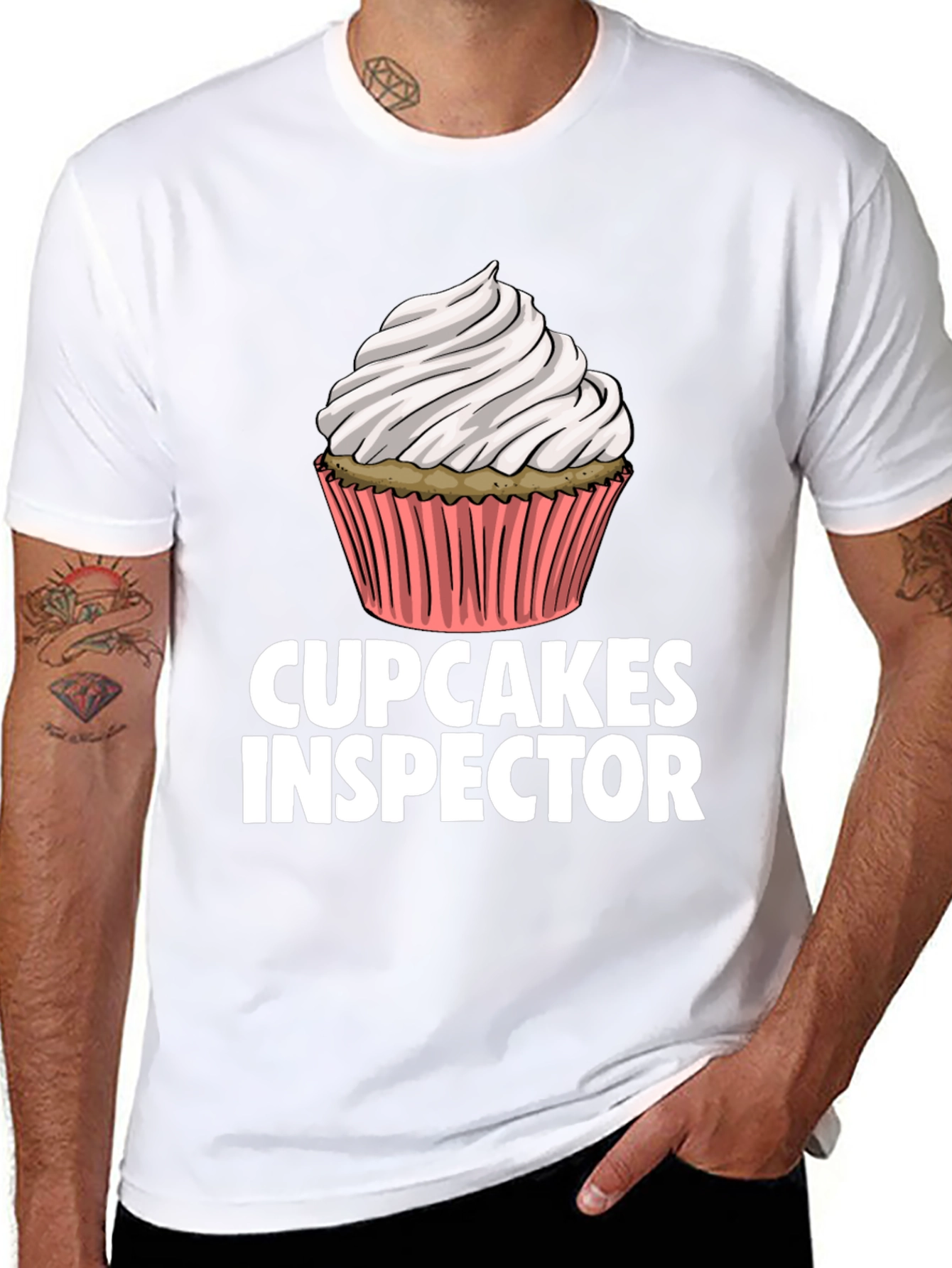 Cupcakes Inspector Funny Graphic T-Shirt