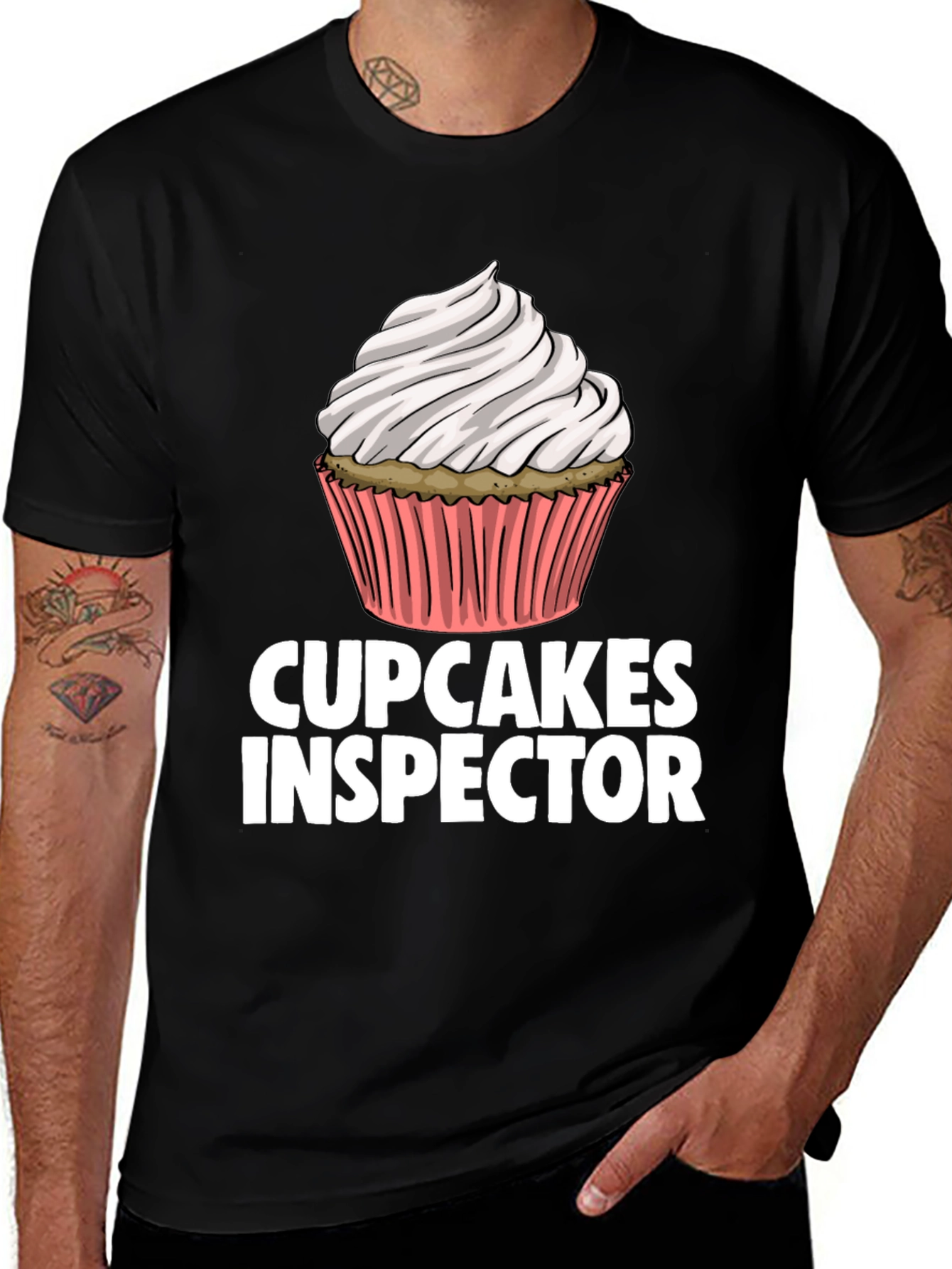 Cupcakes Inspector Funny Graphic T-Shirt