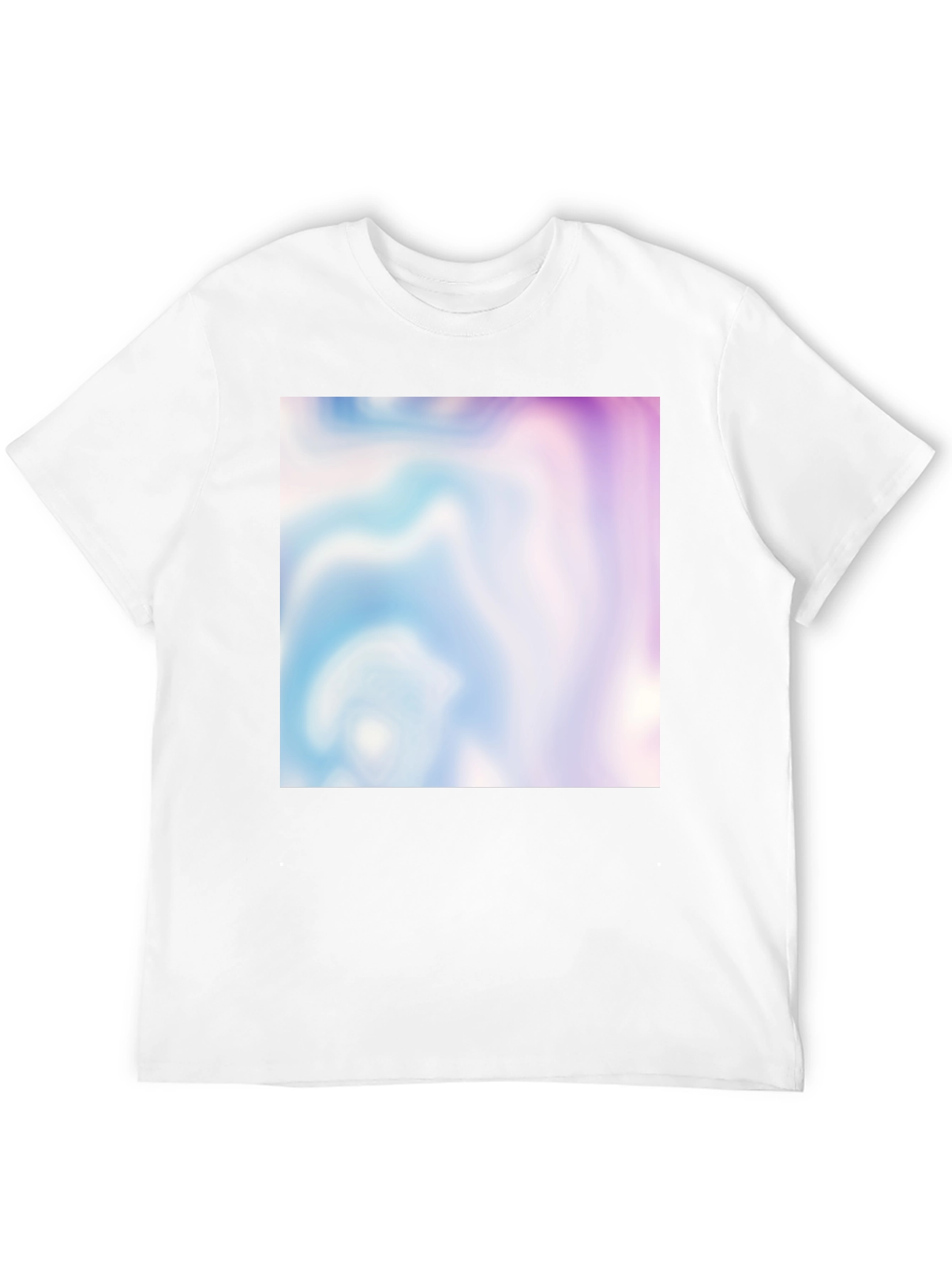 Trendy Abstract Swirl Graphic Tee - Black