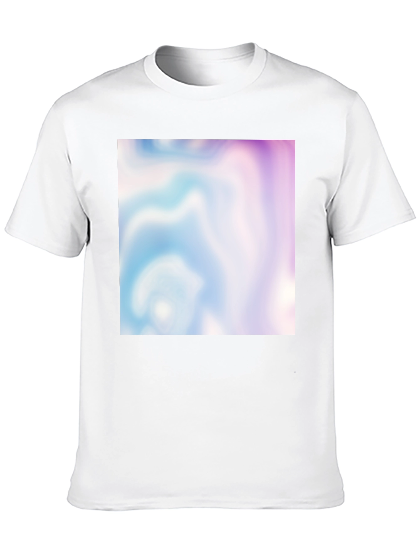 Trendy Abstract Swirl Graphic Tee - Black