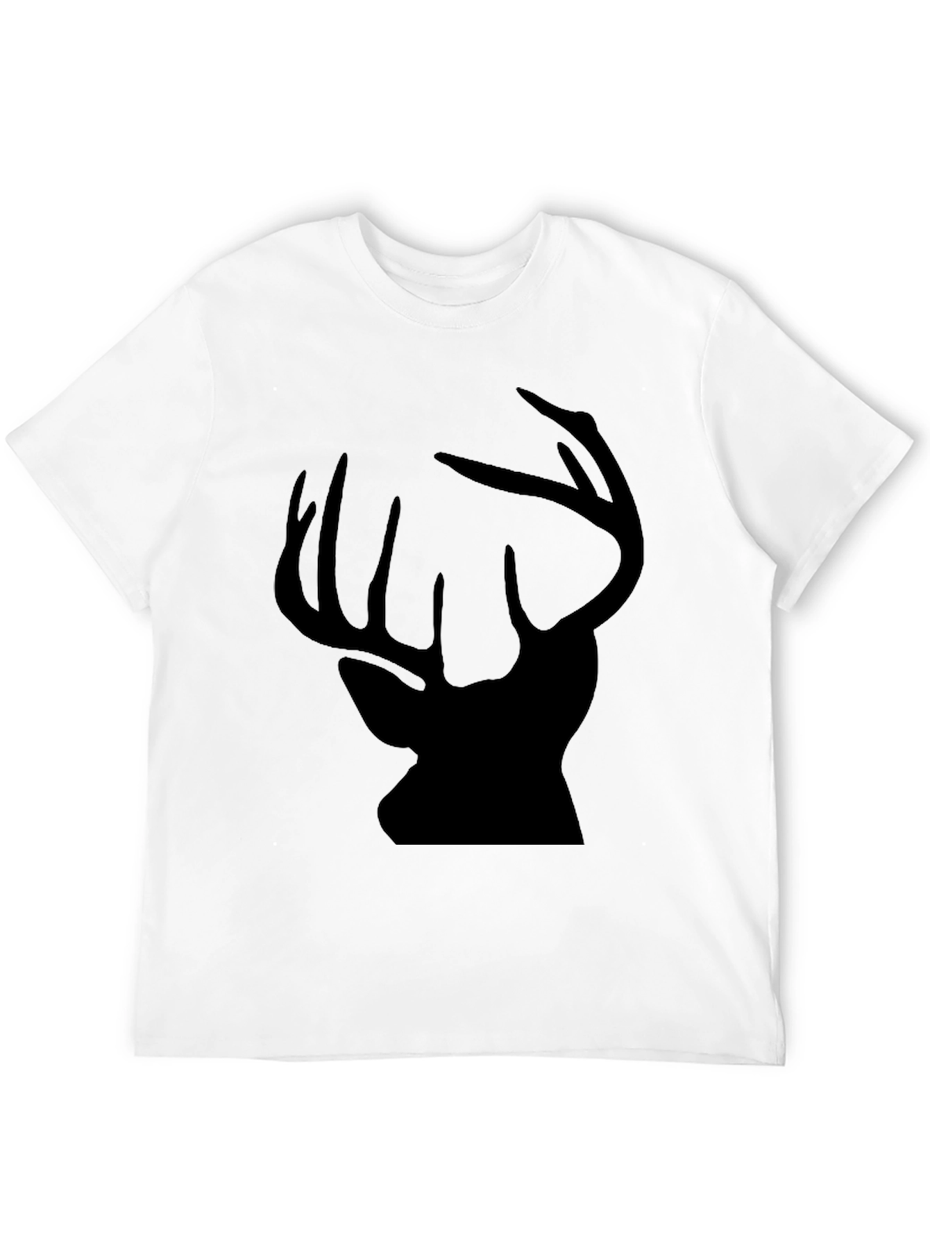 Mens Black Deer Silhouette Graphic Tee