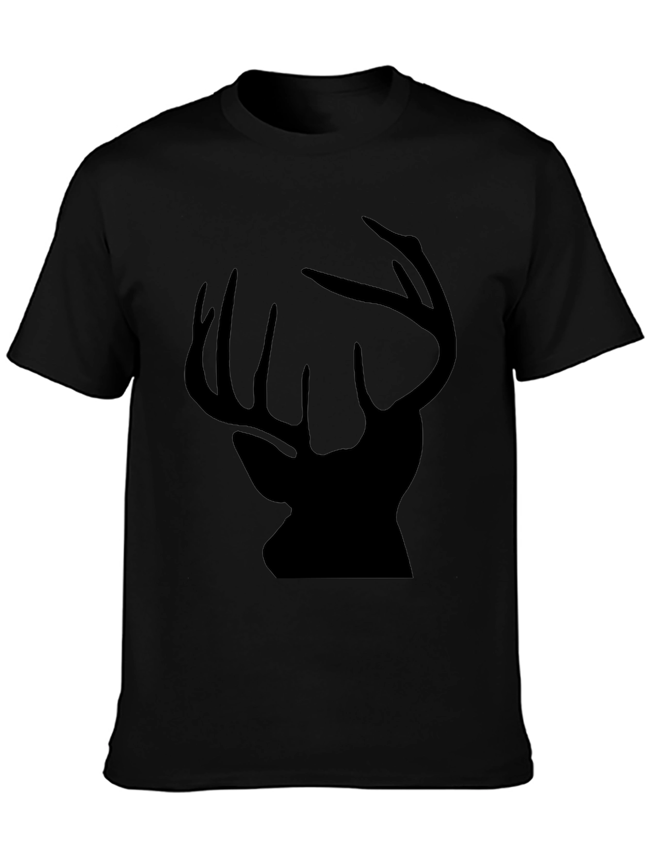 Mens Black Deer Silhouette Graphic Tee
