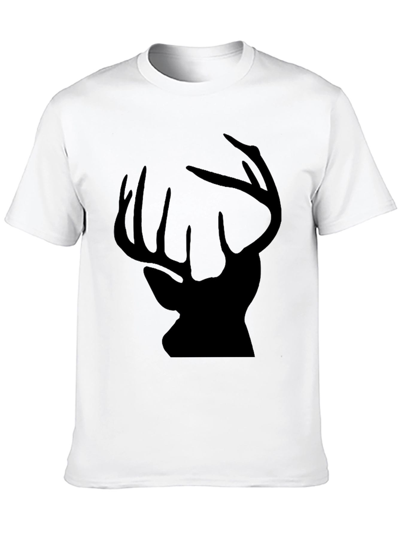 Mens Black Deer Silhouette Graphic Tee
