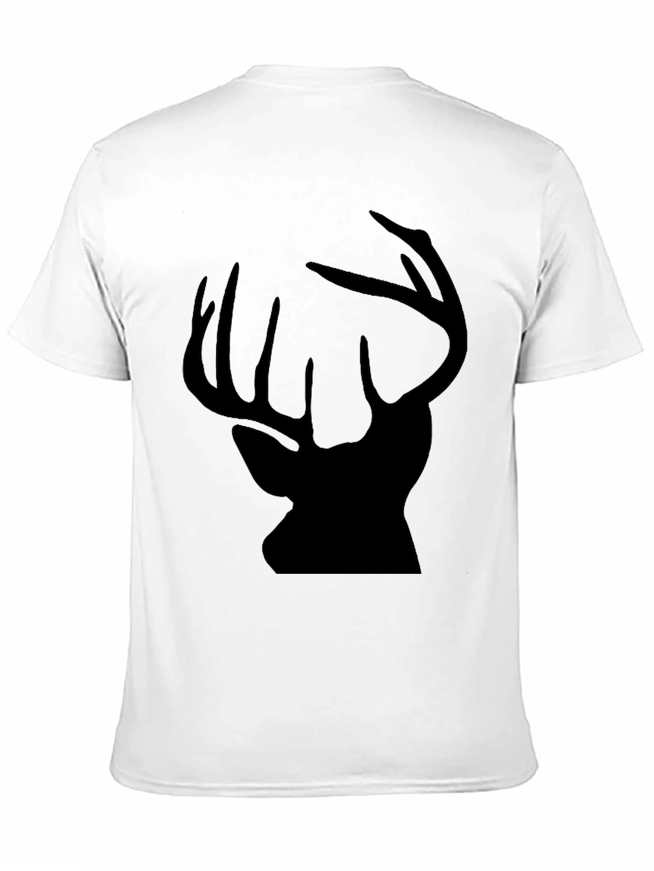 Mens Black Deer Silhouette Graphic Tee