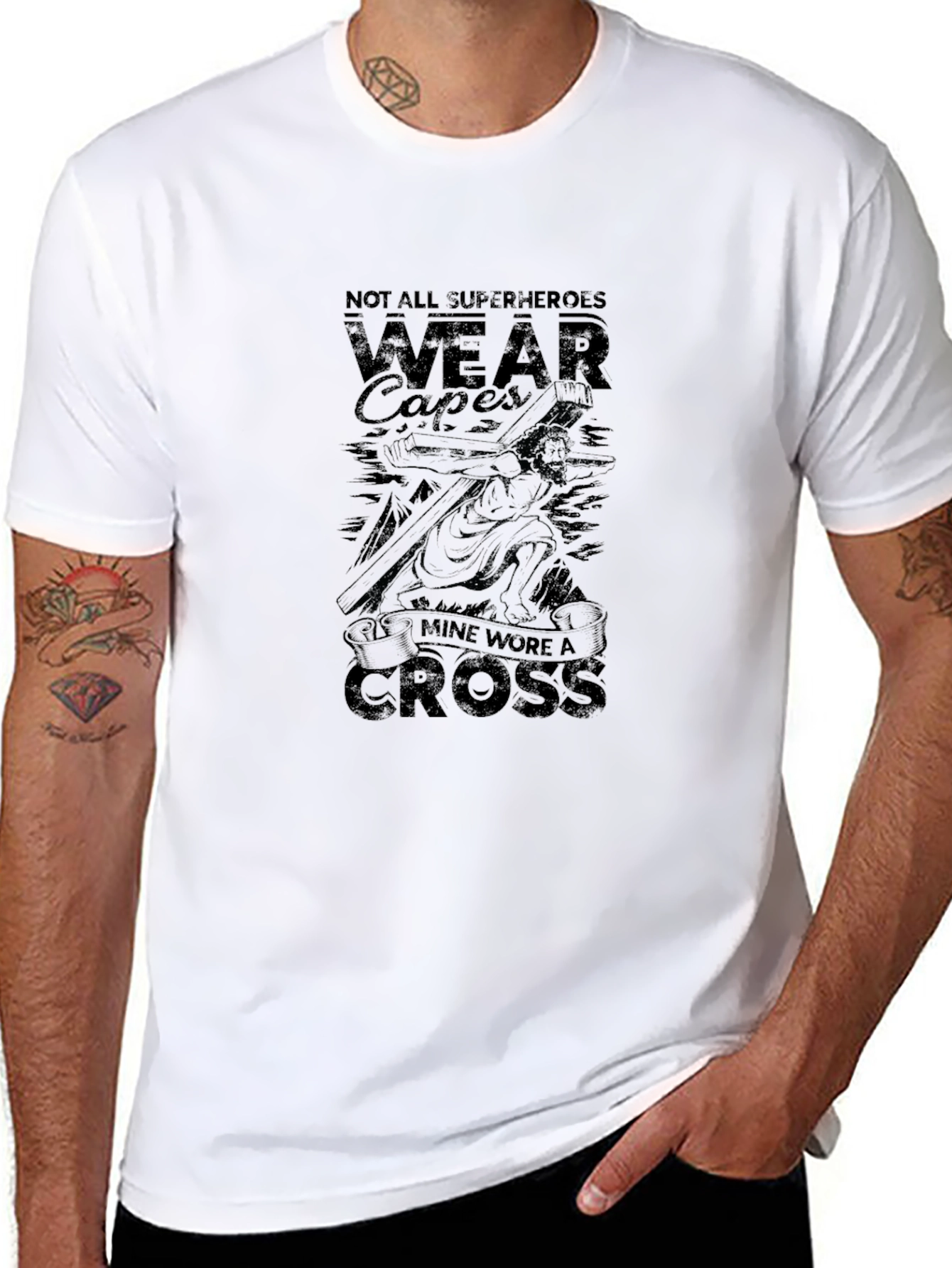 Jesus Wore A Cross Graphic T-Shirt