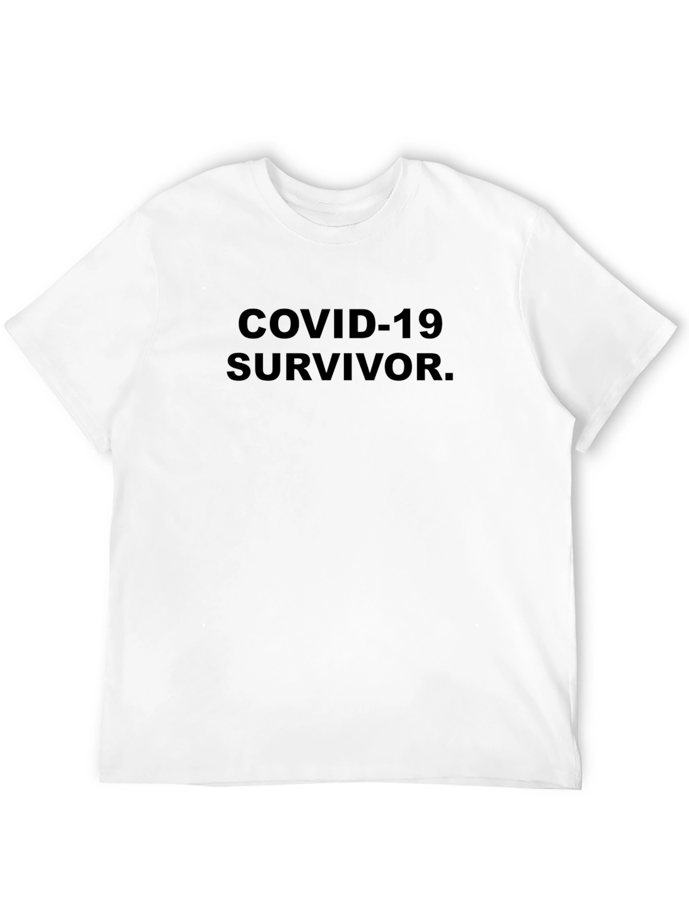 COVID-19 Survivor T-Shirt - Black Bold Statement