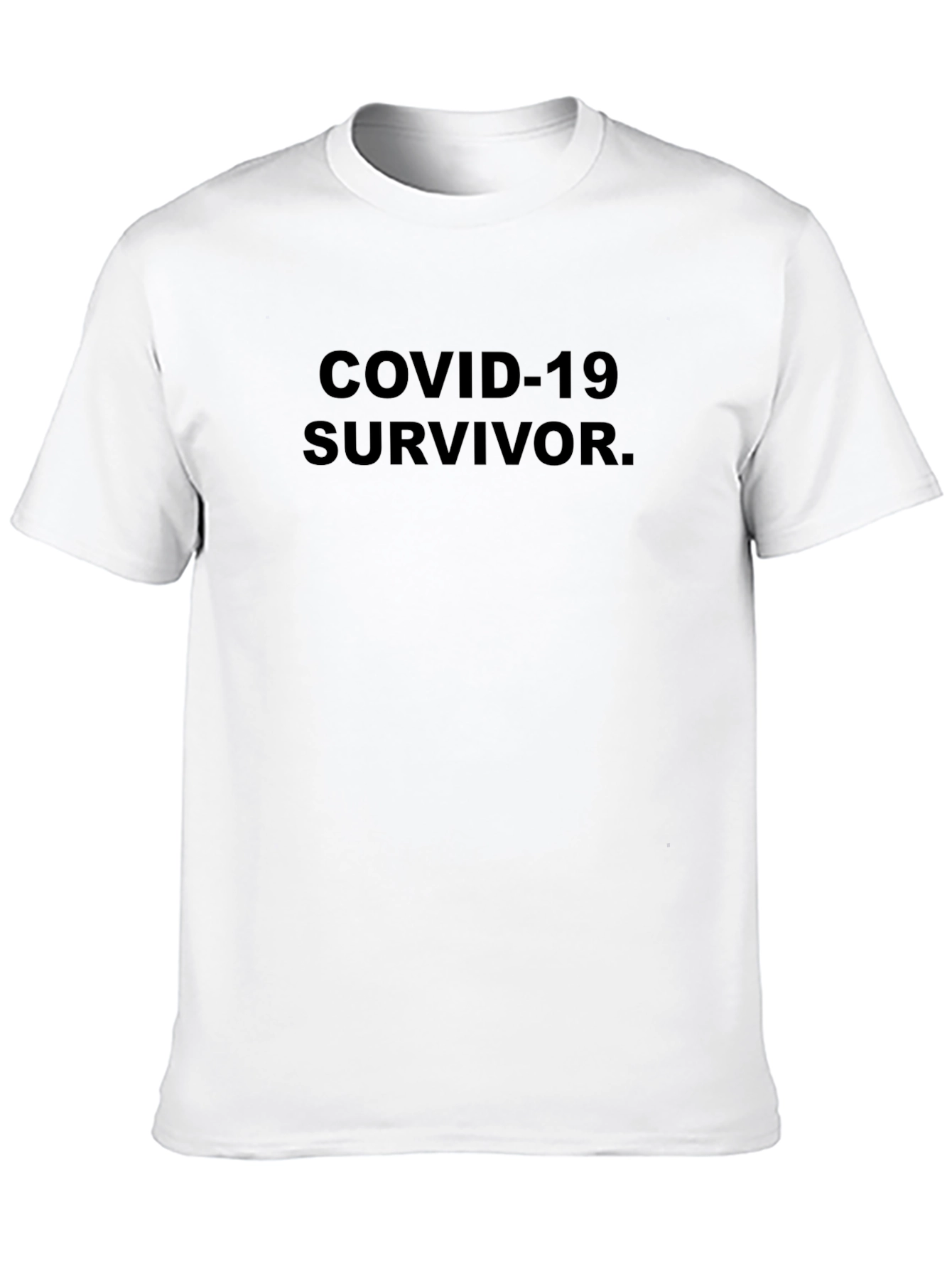 COVID-19 Survivor T-Shirt - Black Bold Statement