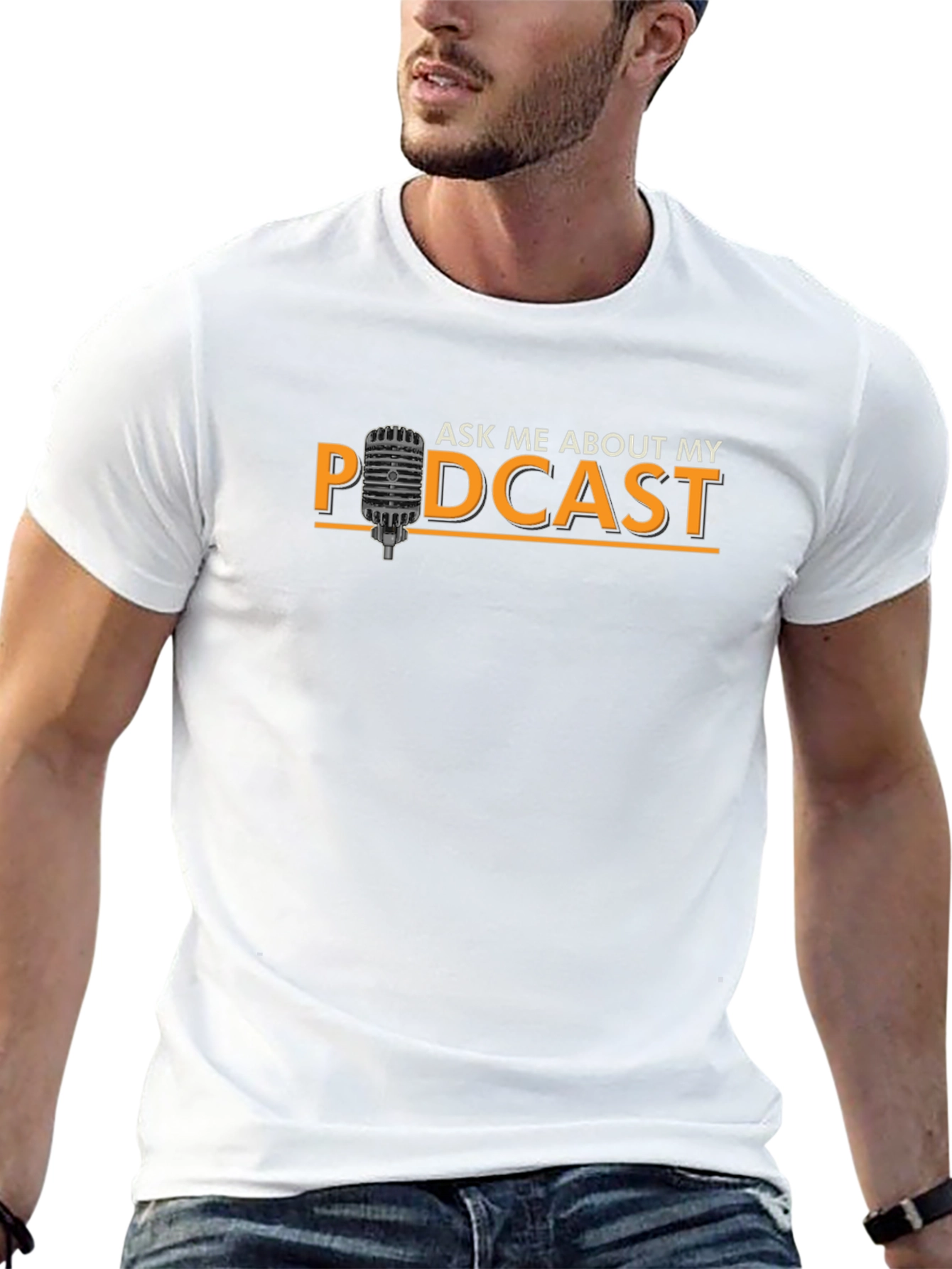 Ask Me About My Podcast Black T-Shirt