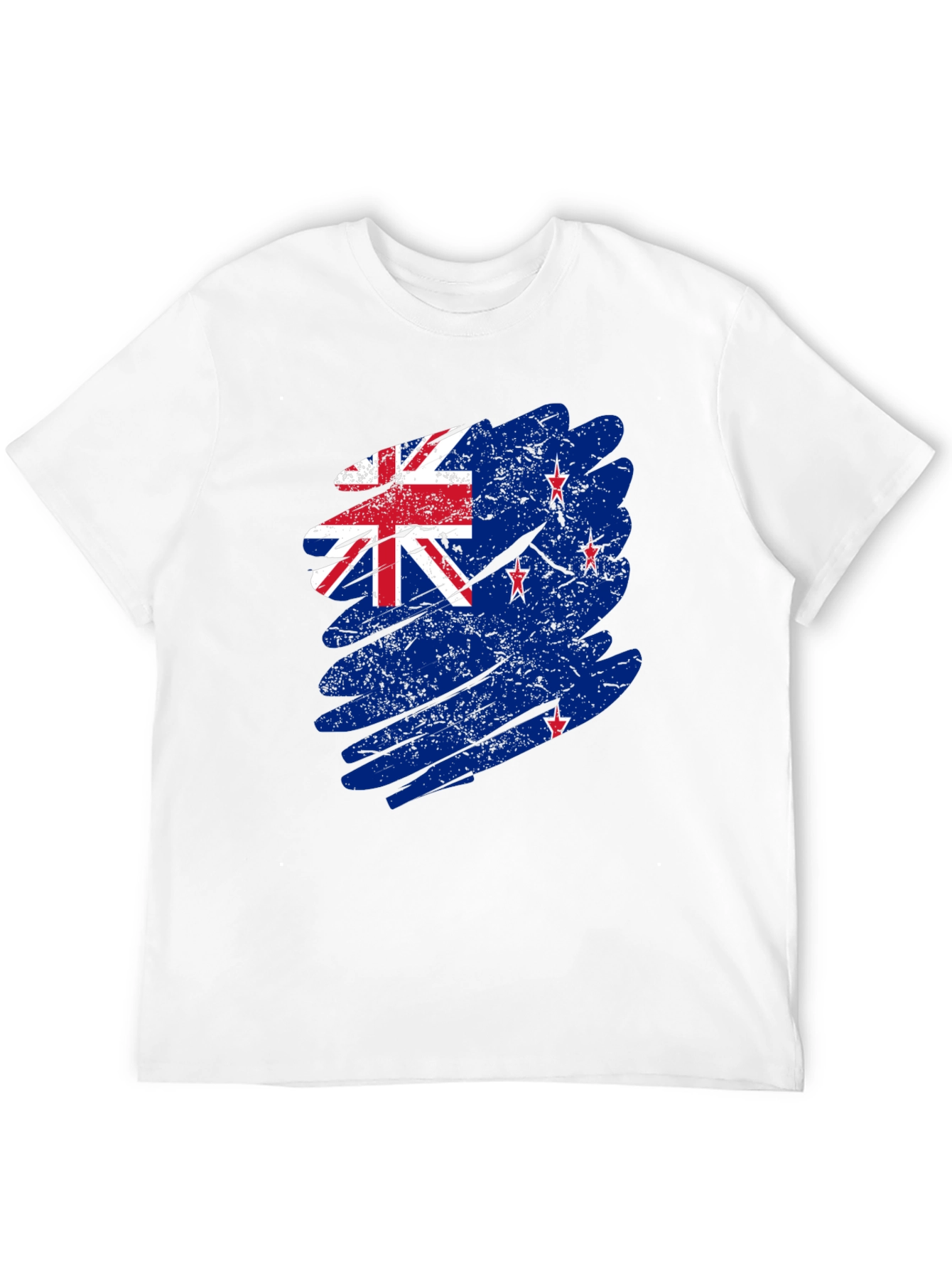 New Zealand Flag T-Shirt - Distressed Grunge Style
