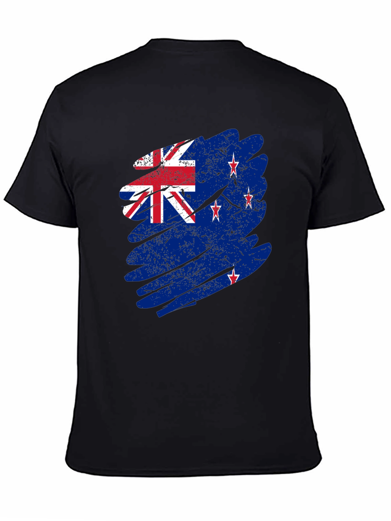 New Zealand Flag T-Shirt - Distressed Grunge Style