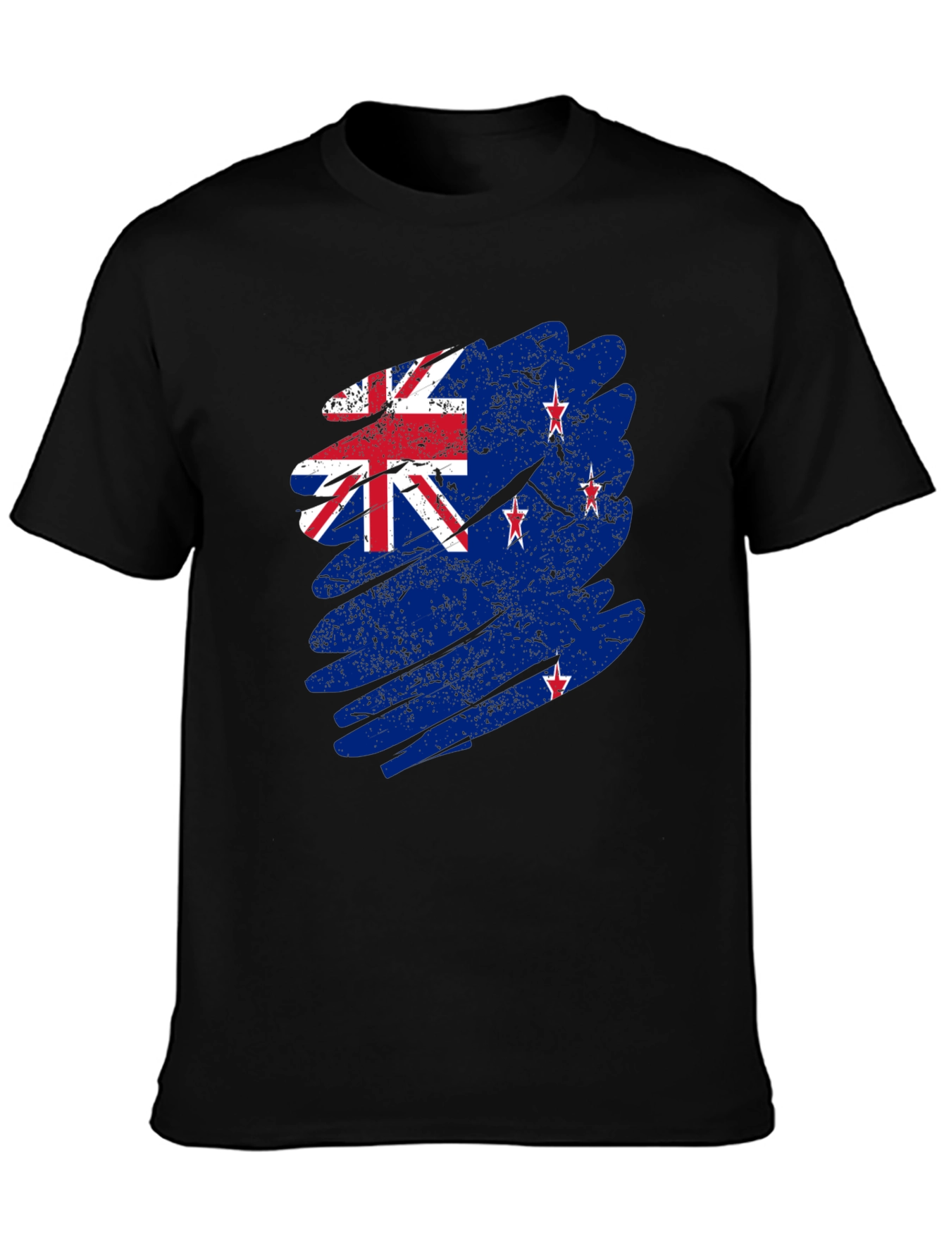 New Zealand Flag T-Shirt - Distressed Grunge Style