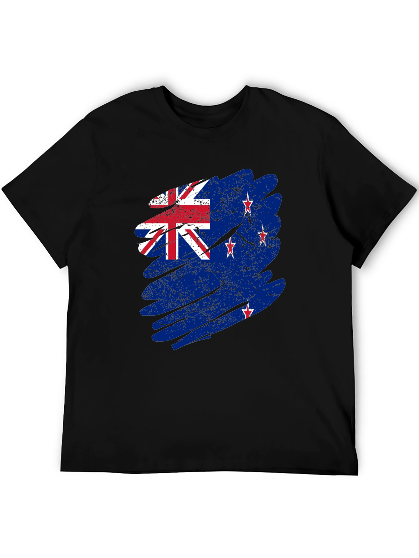 New Zealand Flag T-Shirt - Distressed Grunge Style