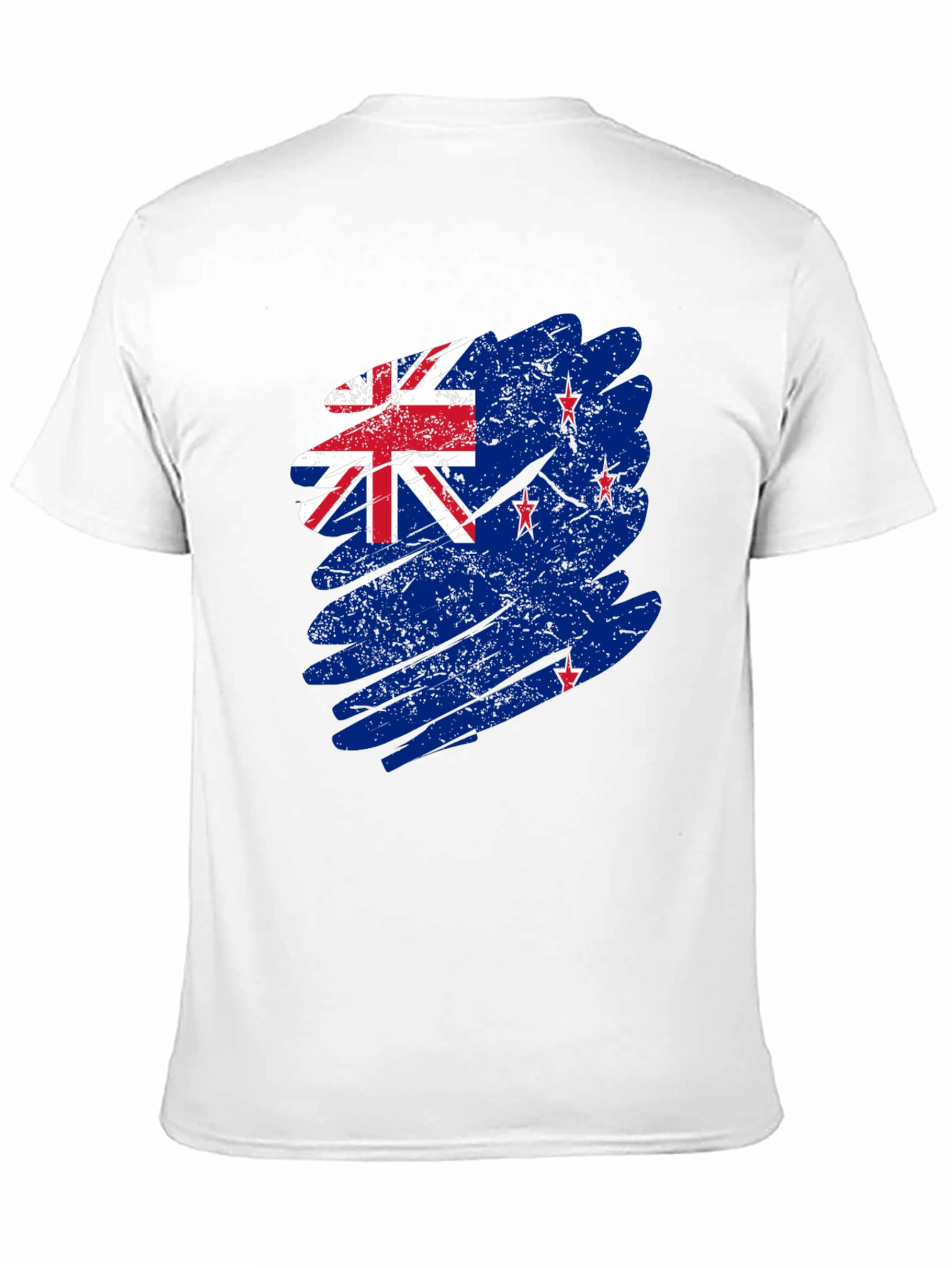 New Zealand Flag T-Shirt - Distressed Grunge Style