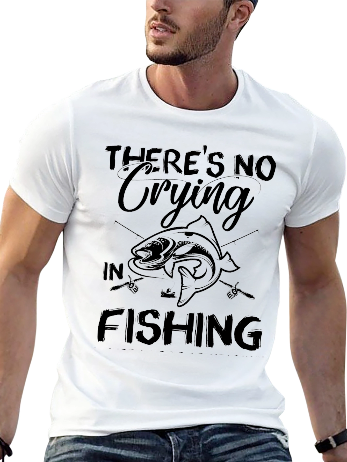 Theres No Crying In Fishing Graphic Tee