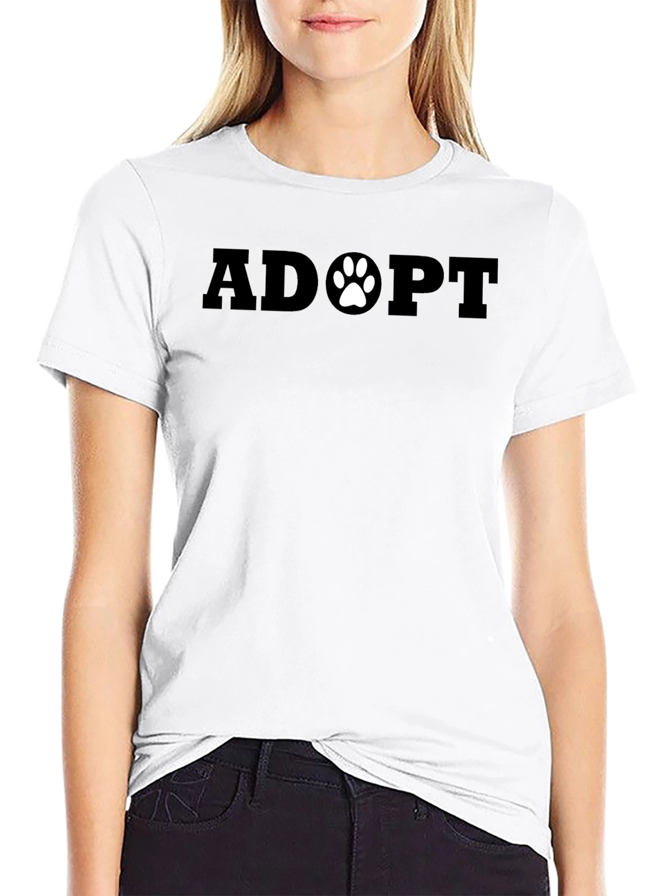 Adopt Paw Print Tee - Support Animal Adoption