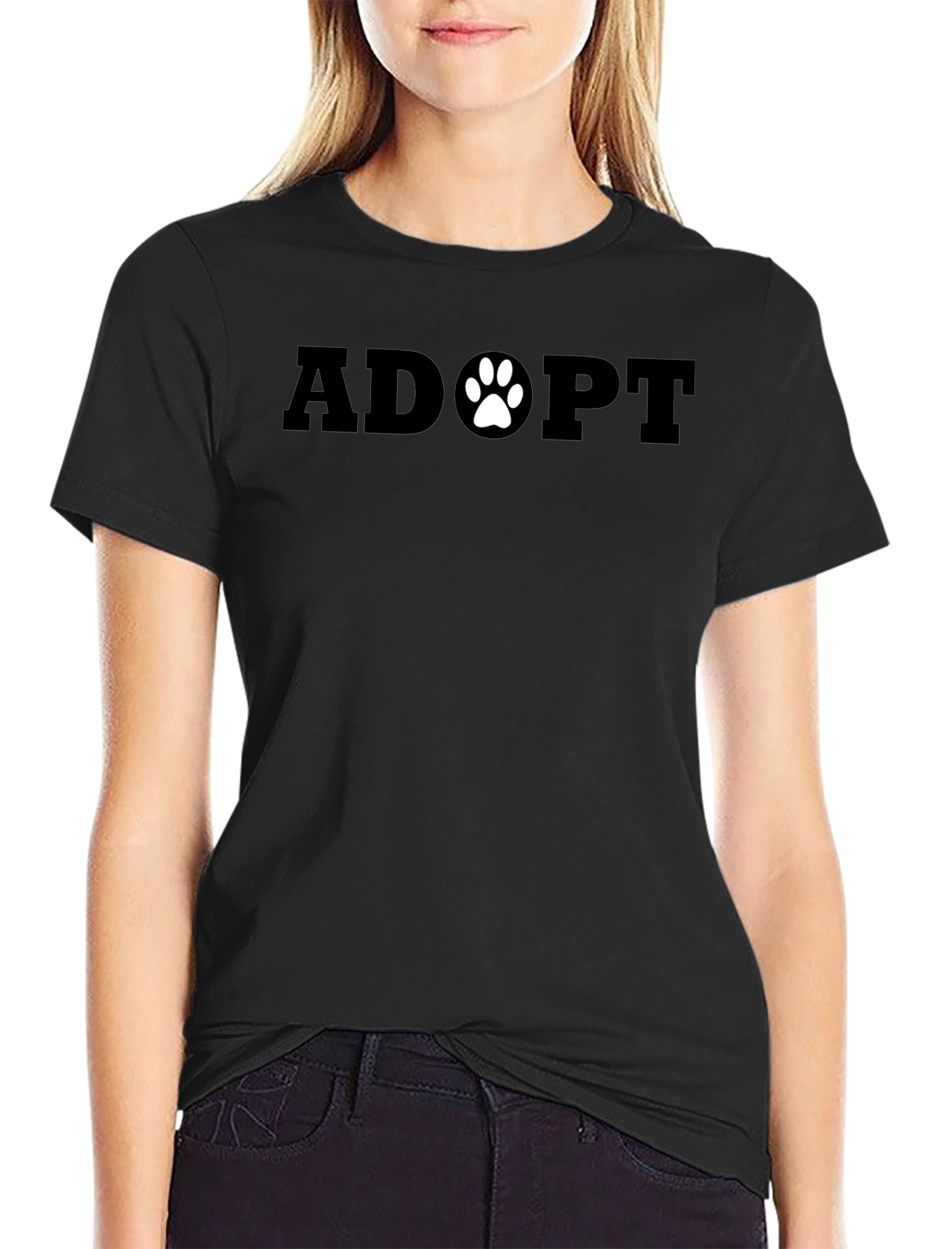 Adopt Paw Print Tee - Support Animal Adoption