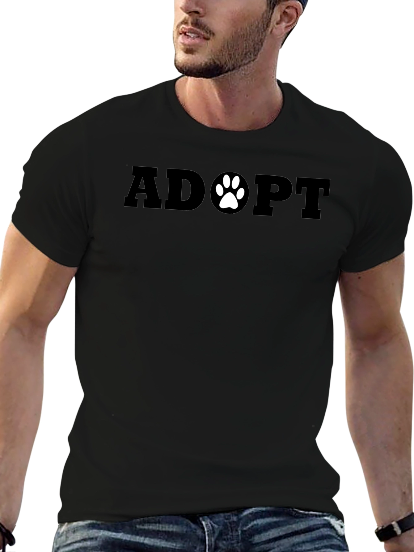 Adopt Paw Print Tee - Support Animal Adoption