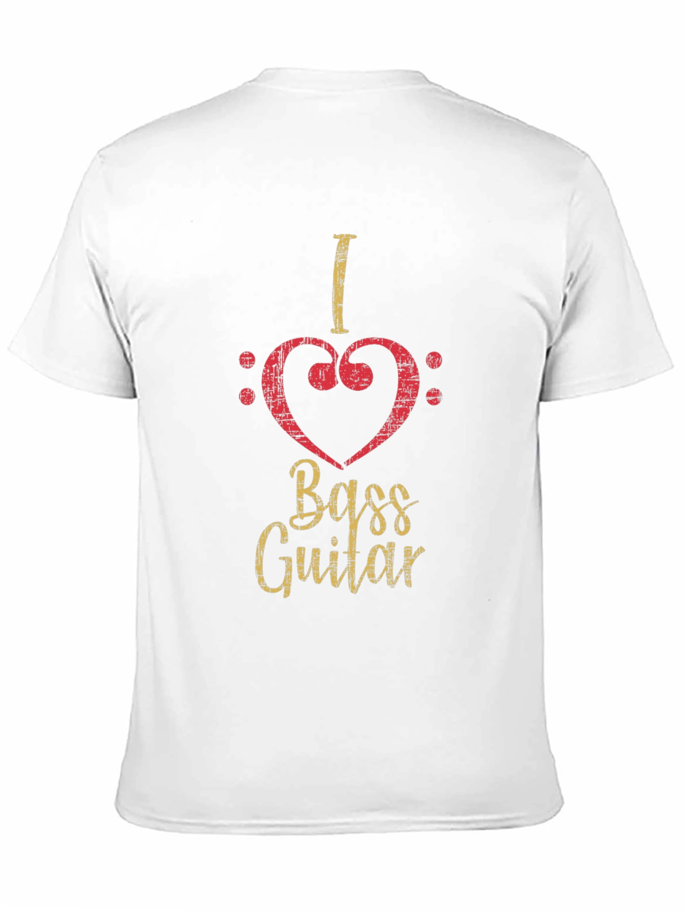 I Love Bass Guitar Black T-Shirt