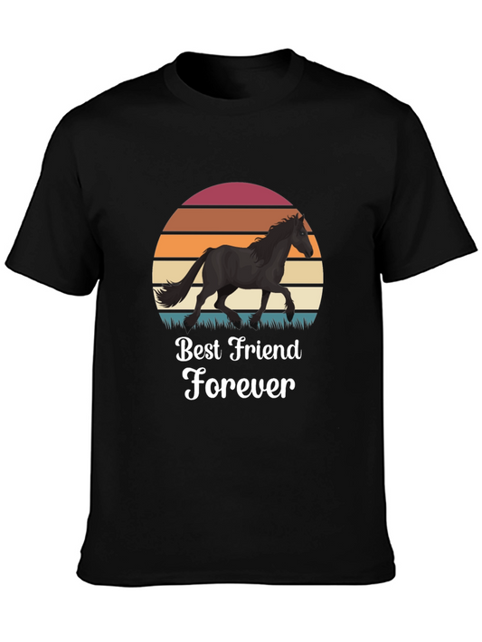 Best Friend Forever Black Horse Graphic Tee