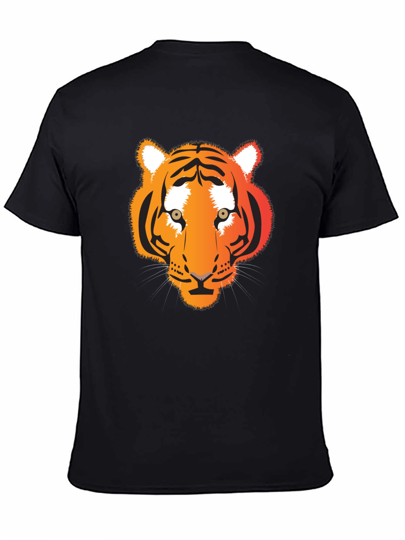 Tiger Graphic Tee - Black Cotton T-Shirt