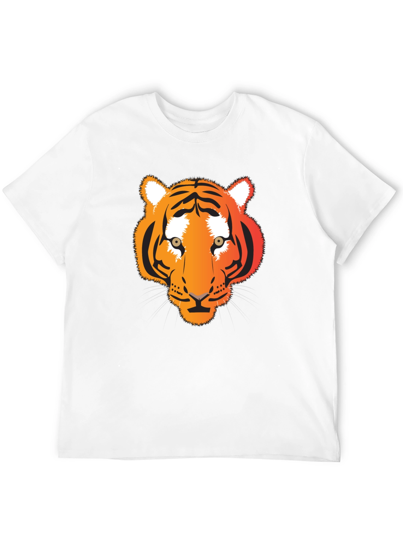 Tiger Graphic Tee - Black Cotton T-Shirt