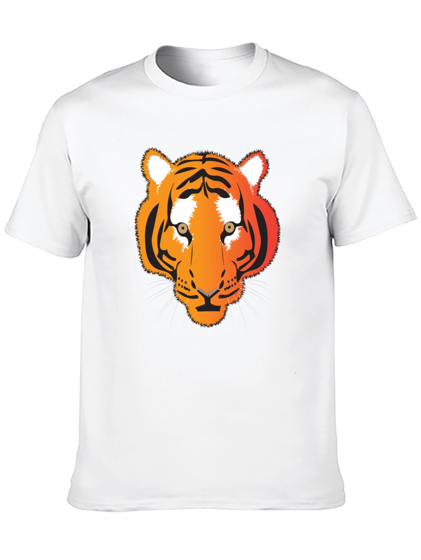 Tiger Graphic Tee - Black Cotton T-Shirt