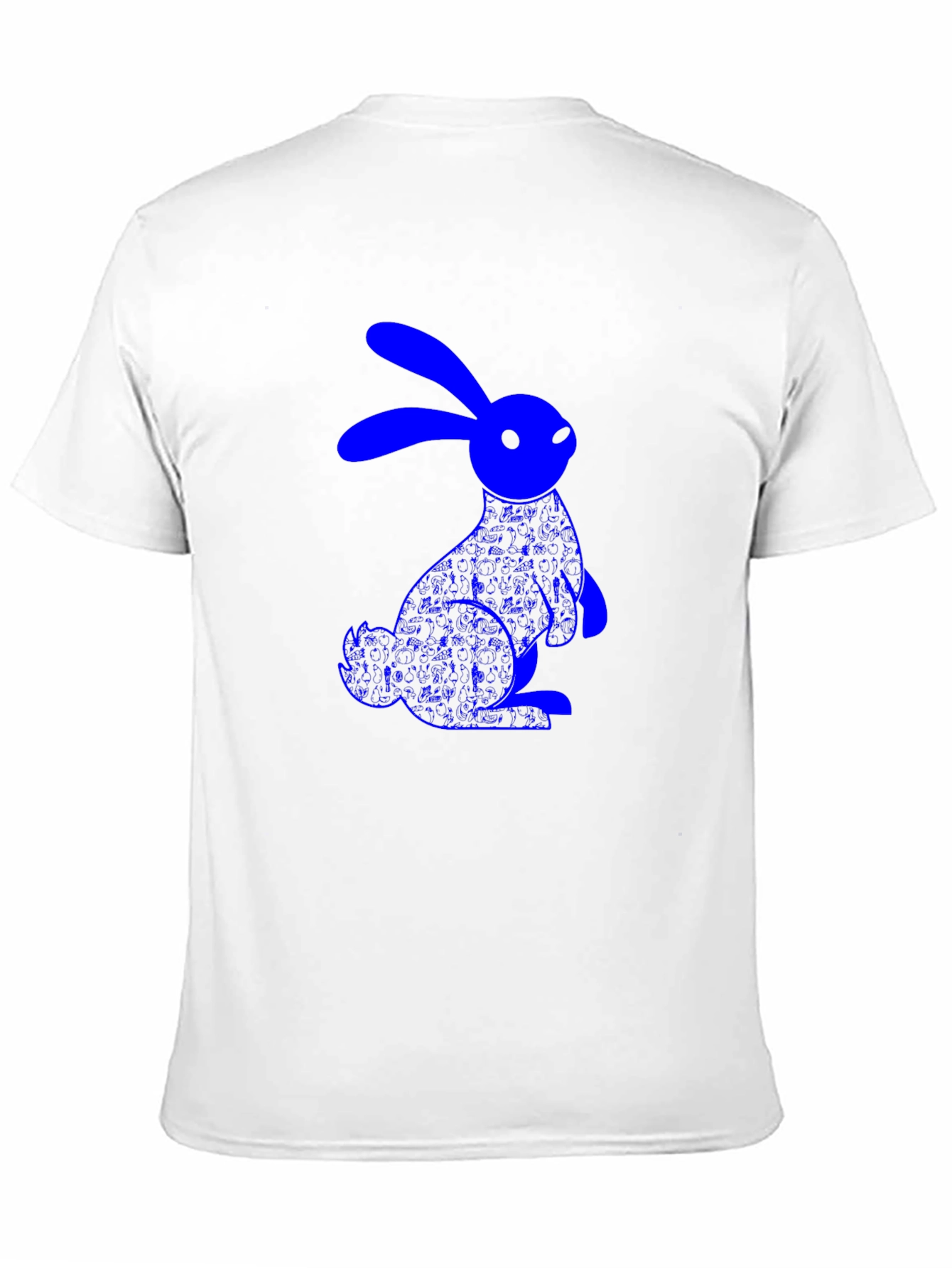 Blue Bunny Graphic Black T-Shirt