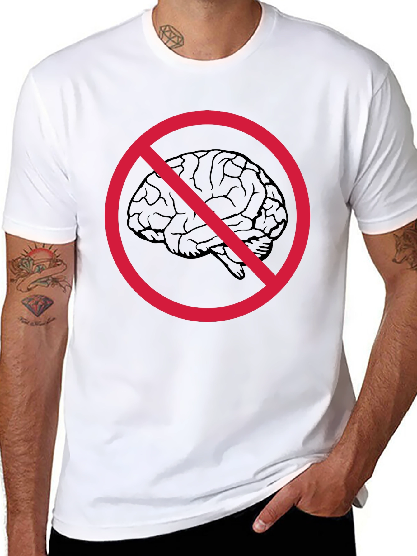 No Brainer Graphic Tee - Funny Anti-Intellectual T-Shirt