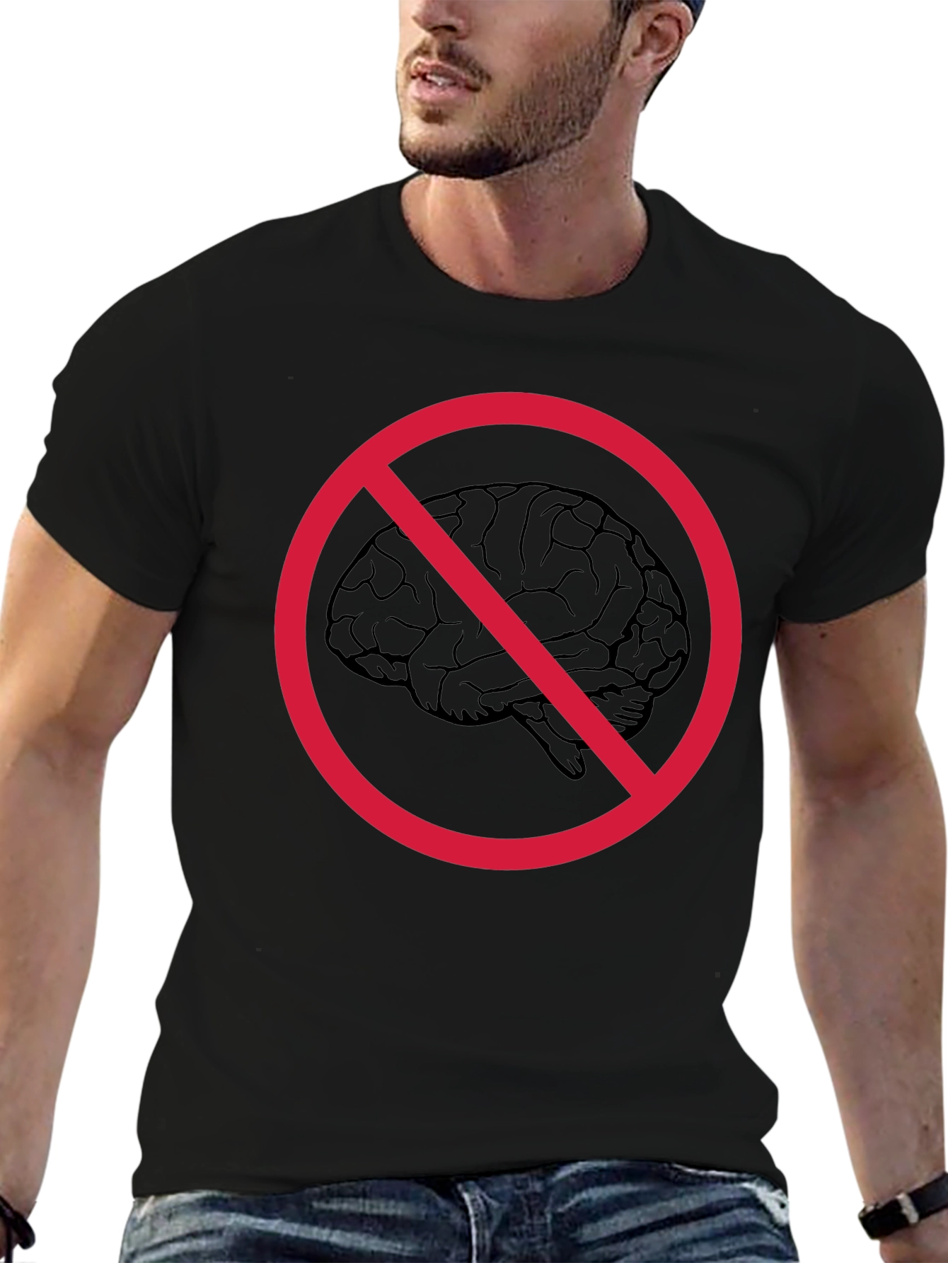 No Brainer Graphic Tee - Funny Anti-Intellectual T-Shirt